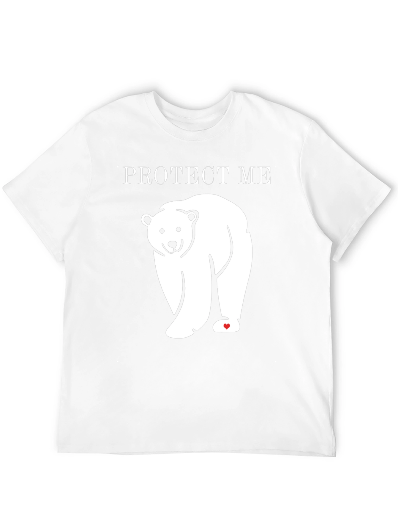 Black Protect Me Polar Bear Graphic Tee - Eco Awareness T-Shirt view 12