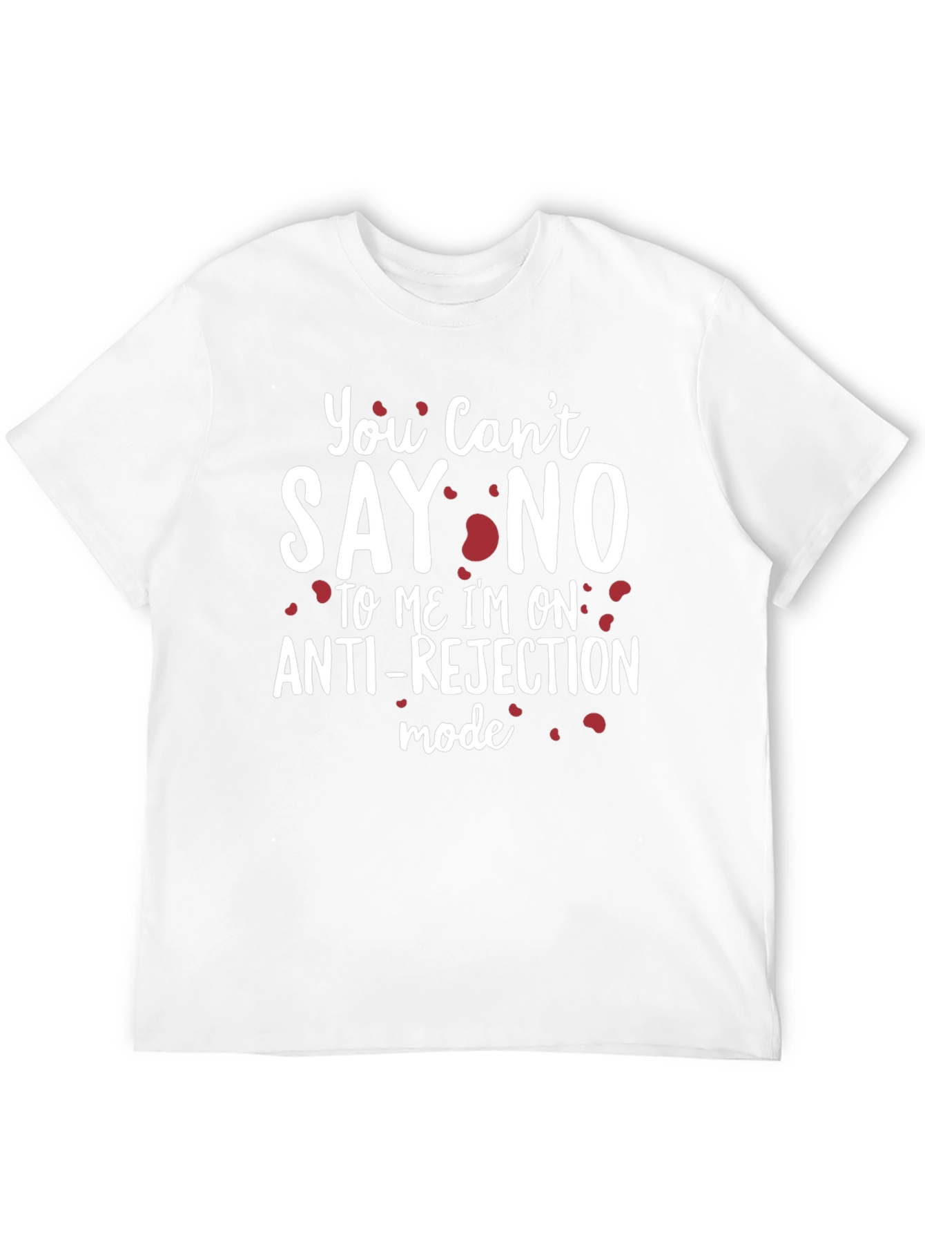 Black Anti-Rejection Mode Graphic Tee - Funny Slogan T-Shirt view 12