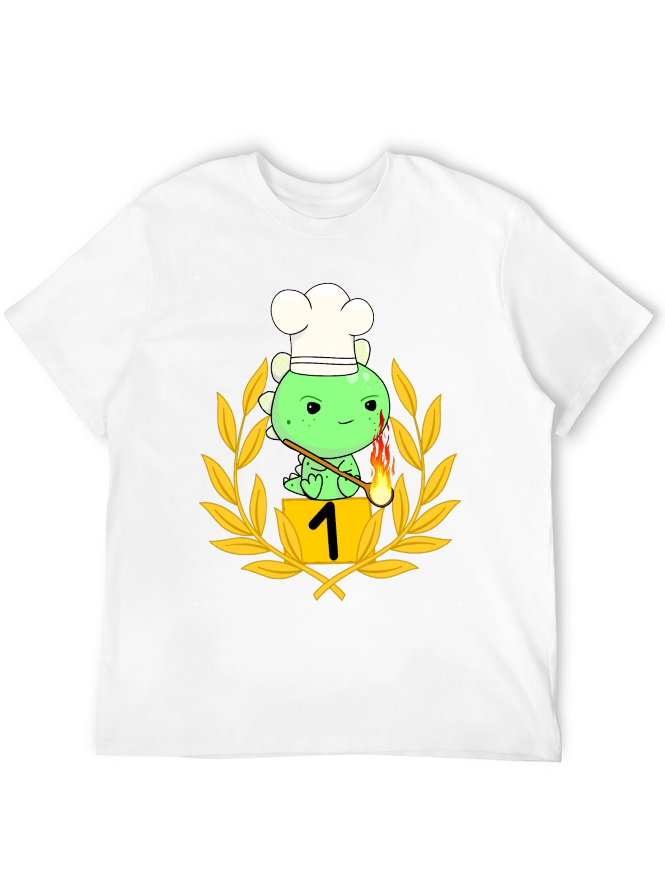 Black Chef Dino T-Shirt - Culinary Champion view 12
