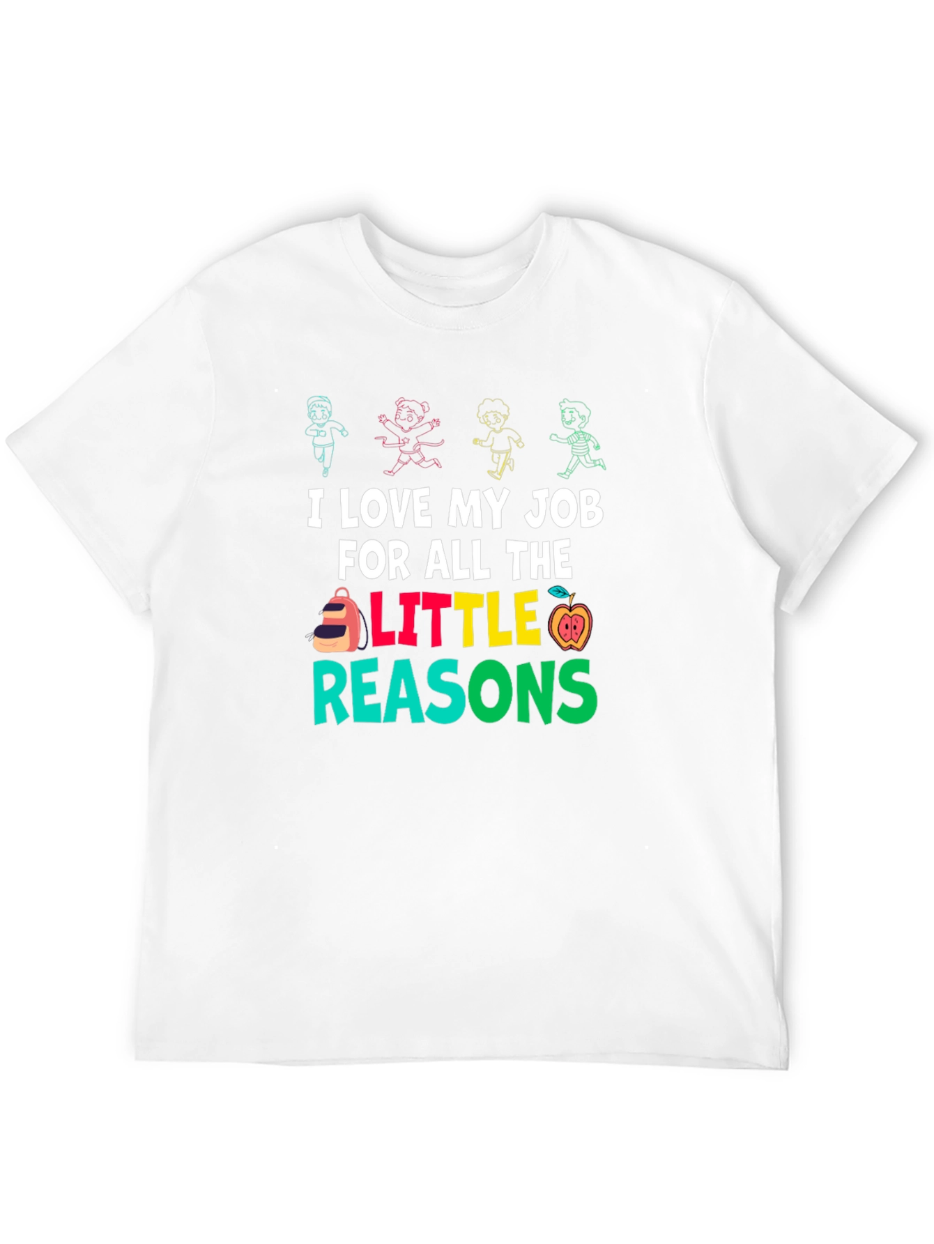 Black I Love My Job Teacher T-Shirt view 12