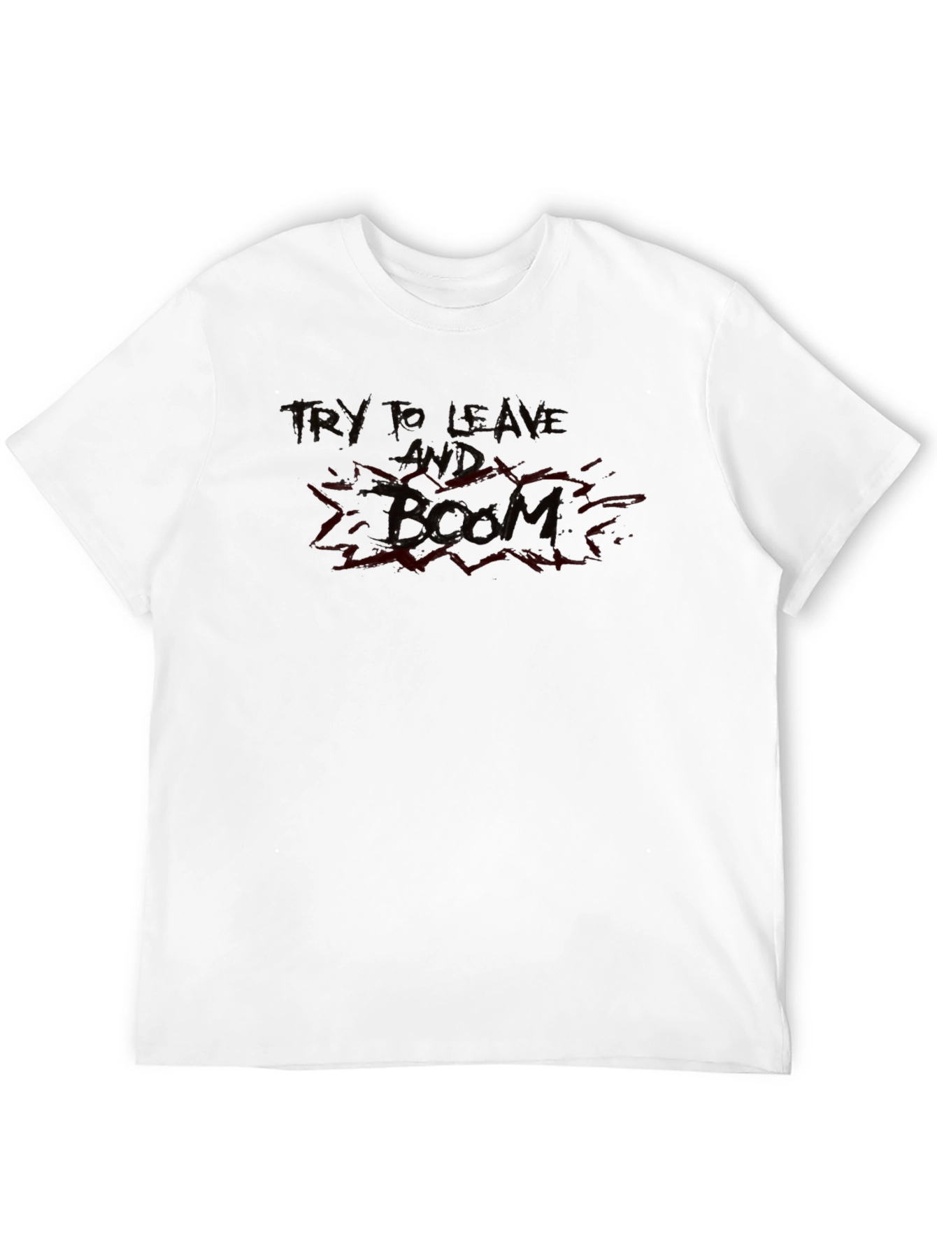 Black Try to Leave Boom Graphic Tee - Black view 12