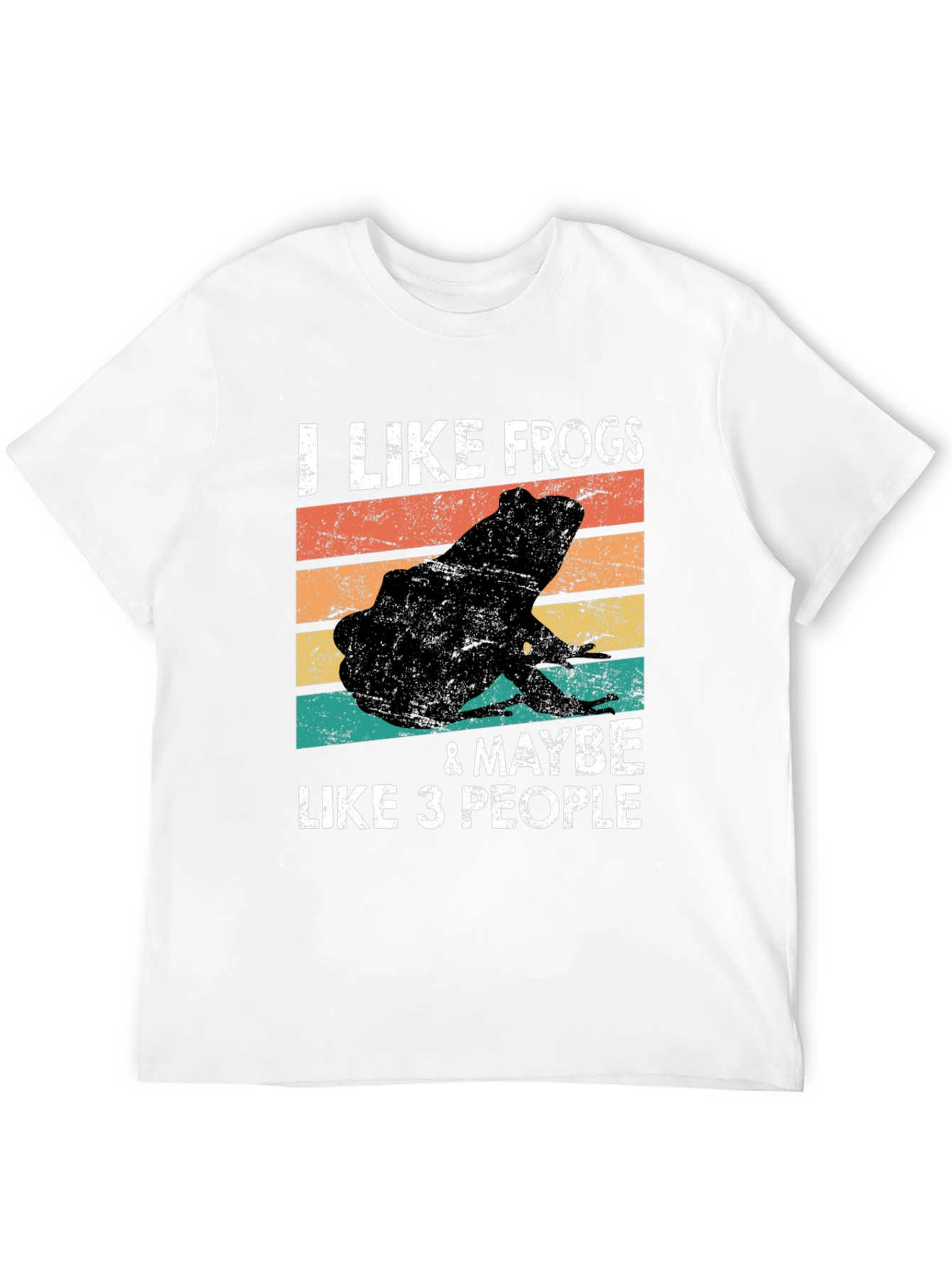 Black I Like Frogs & Maybe Like 3 People T-Shirt view 12