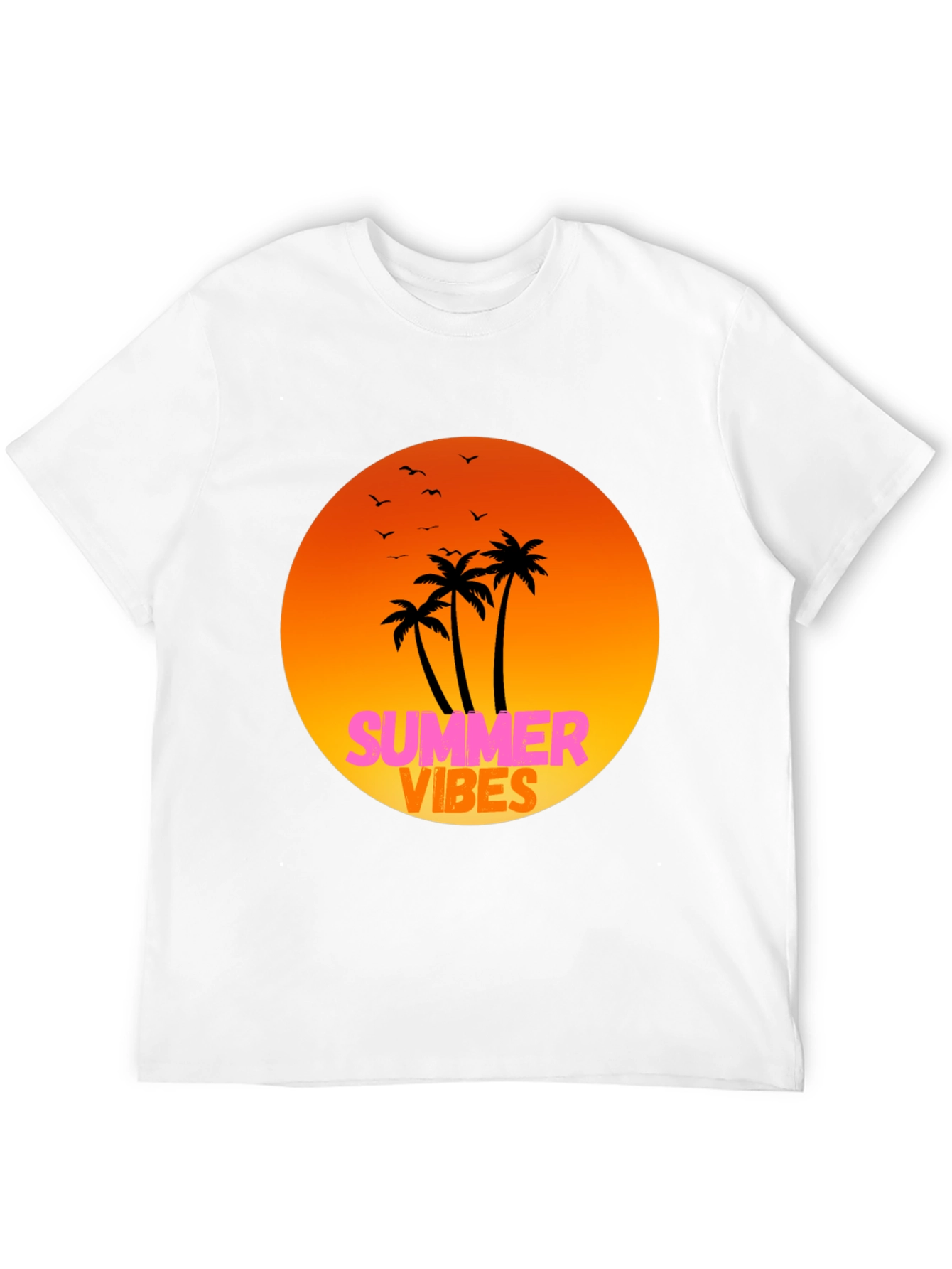 Black Summer Vibes Graphic Tee - Relaxed Fit view 12