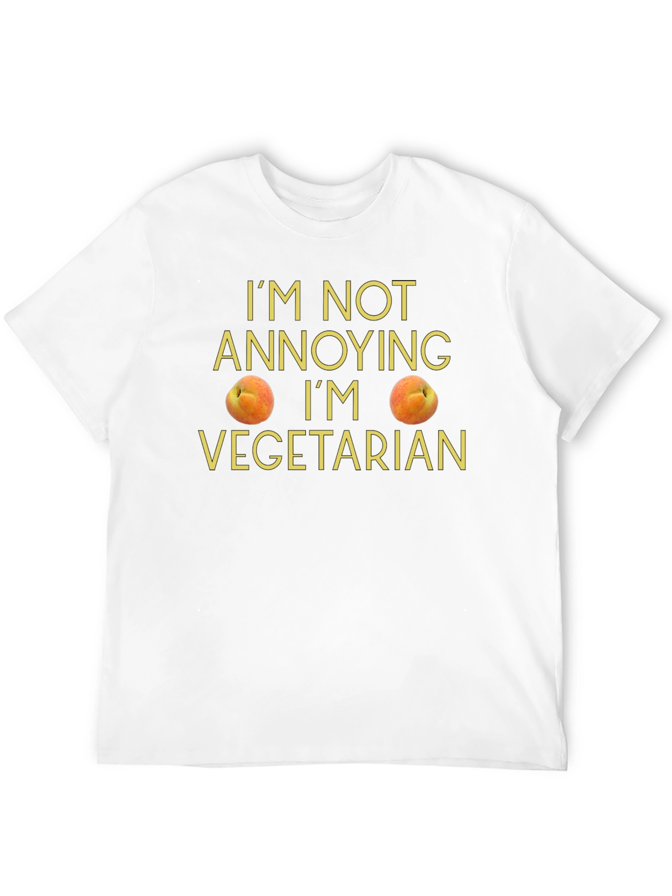 Black Vegetarian Peach Graphic T-Shirt view 12