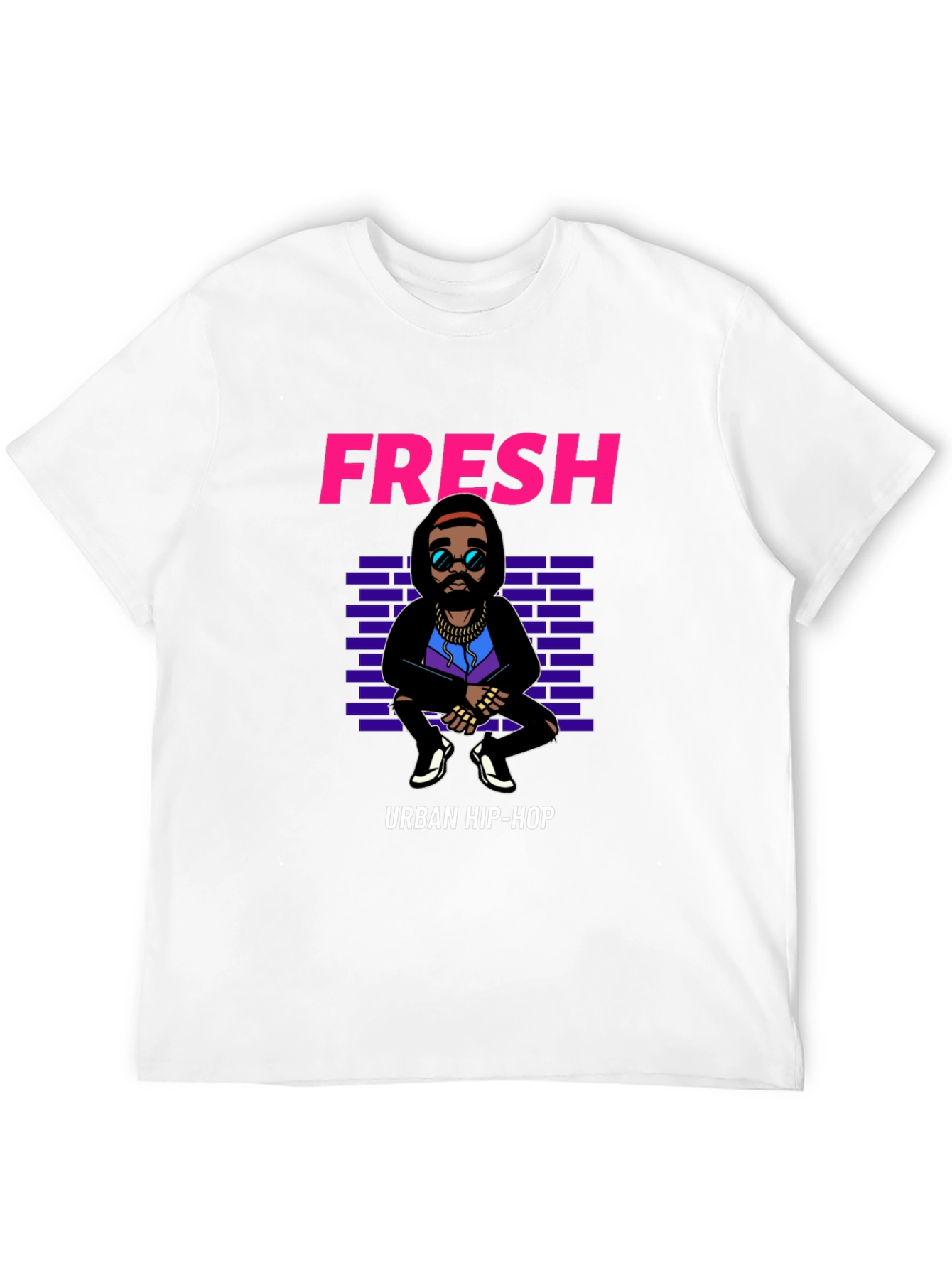 Black Fresh Urban Hip-Hop Graphic Tee view 12