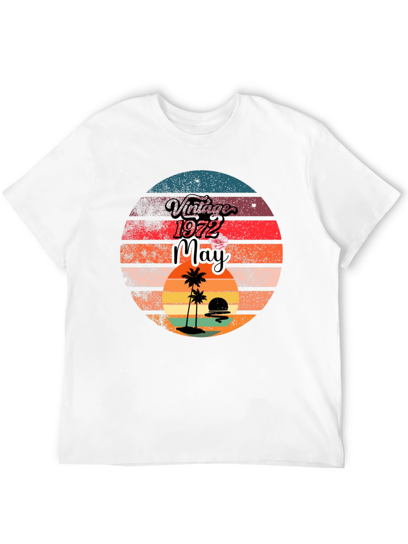 Black Vintage 1972 May Birthday T-Shirt view 12