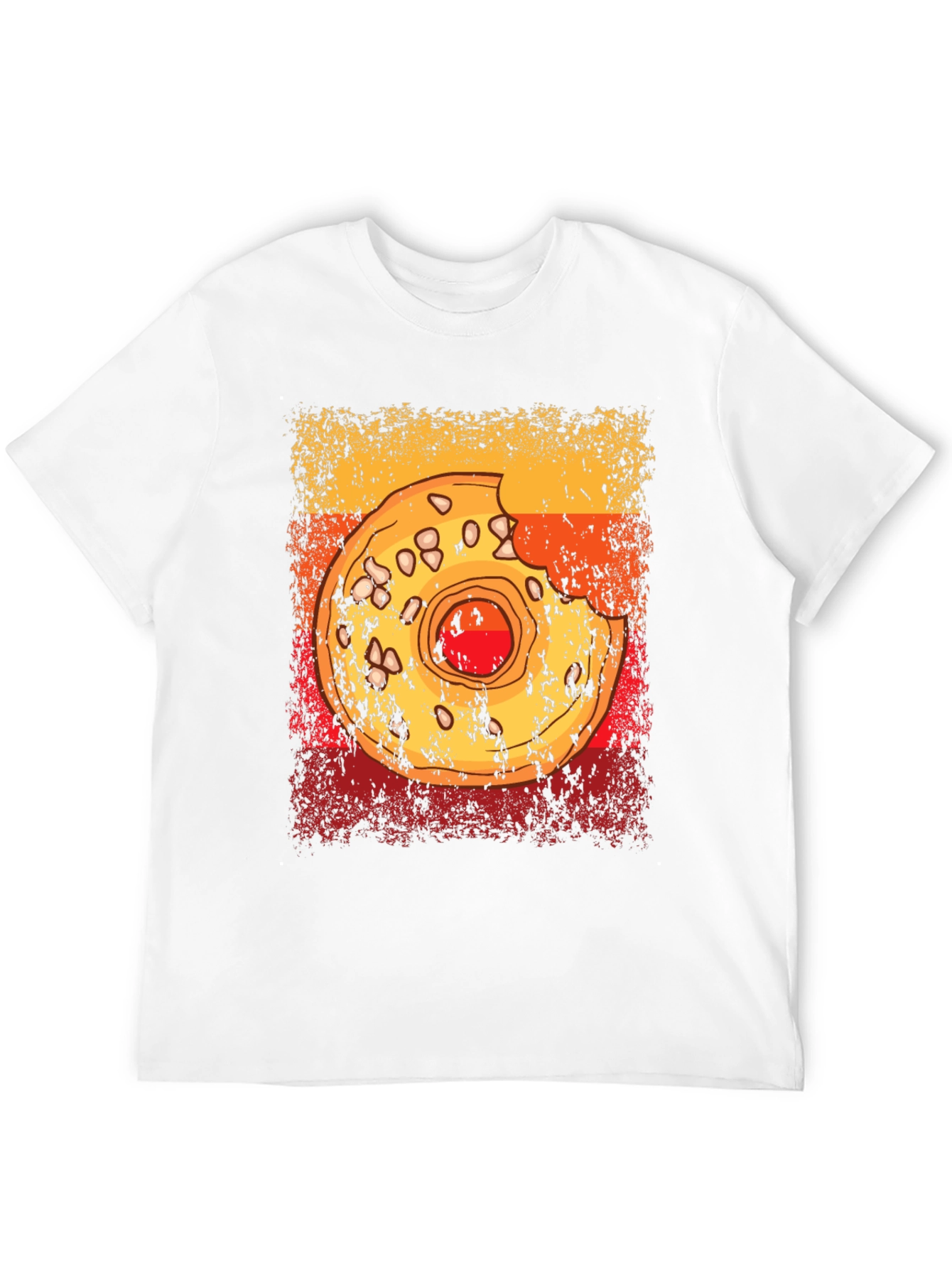 Black Distressed Donut Graphic T-Shirt - Casual Comfort view 12