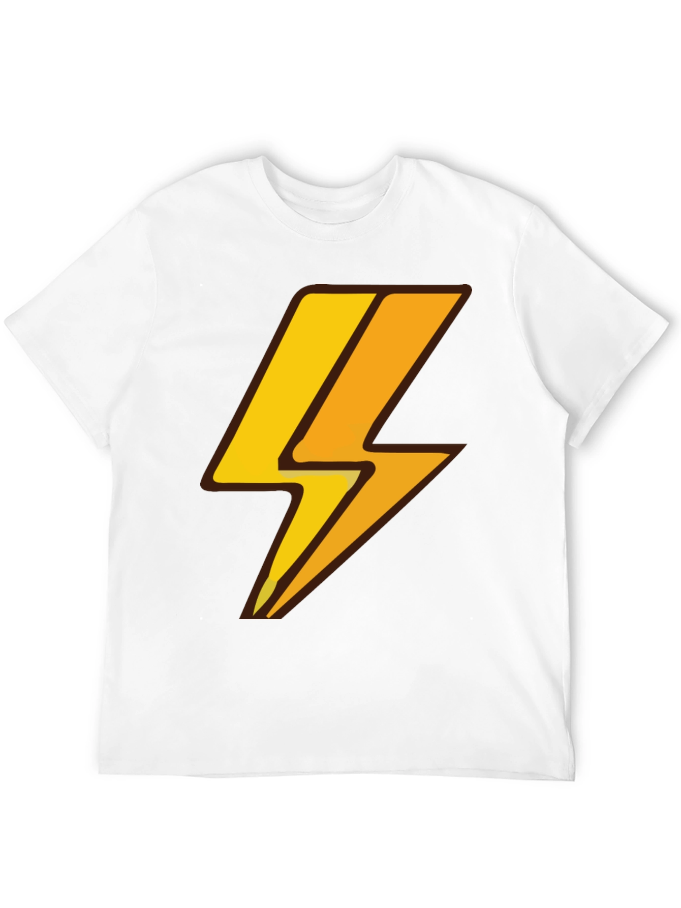 Black Lightning Bolt Graphic Tee - Black Cotton T-Shirt view 12