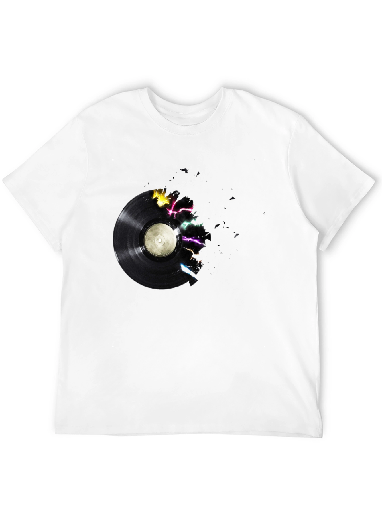 Black Vinyl Record Graphic Tee - Black view 12