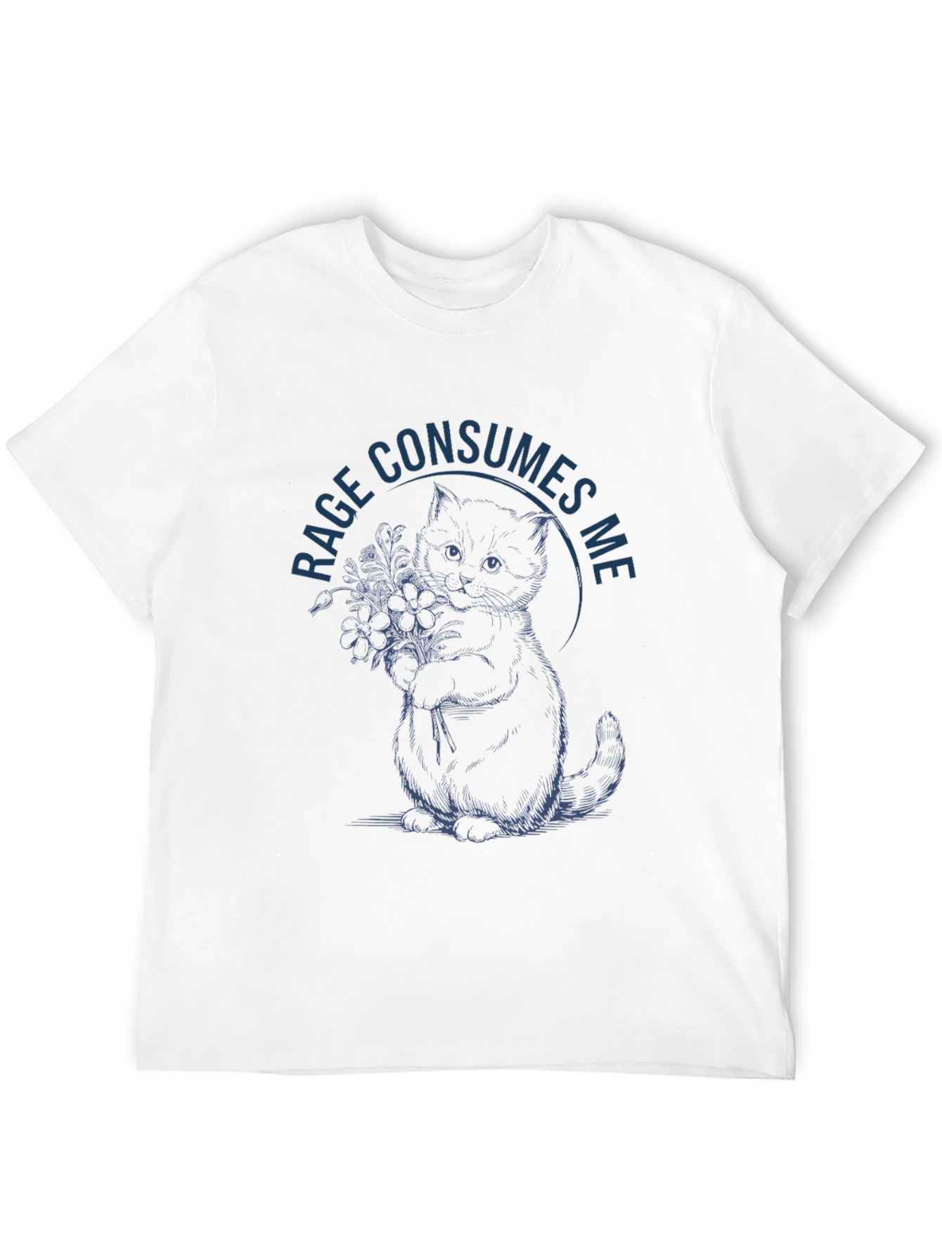 Black Rage Consumes Me Kitten Graphic Tee view 12