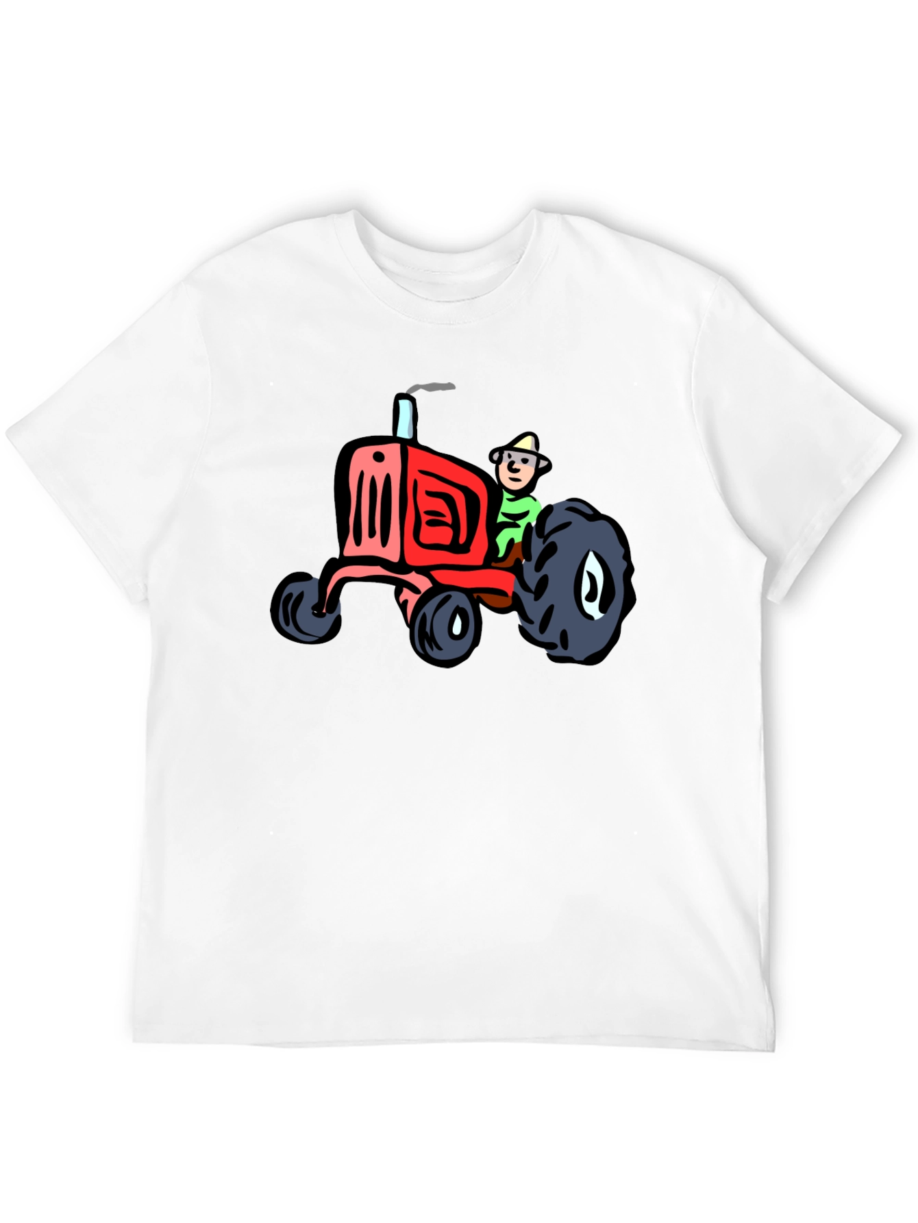Black Cartoon Tractor T-Shirt - Quirky & Fun! view 12