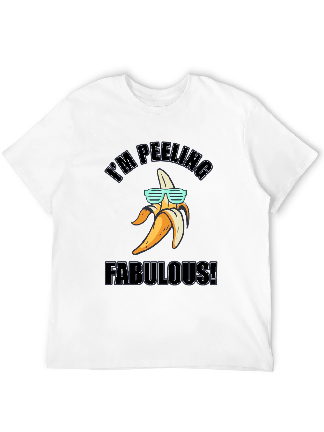 Black I'm Peeling Fabulous! Banana T-Shirt view 12