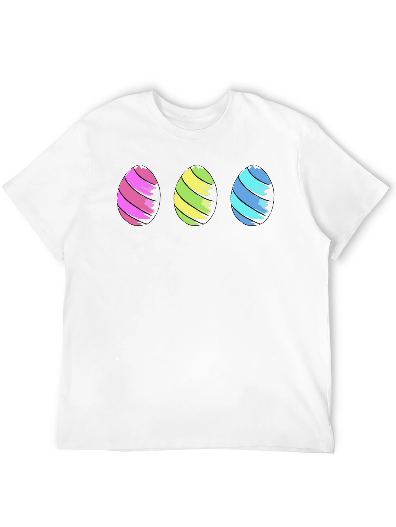 Black Easter Egg Graphic Tee - Men's Short Sleeve Crew Neck T-Shirt view 12