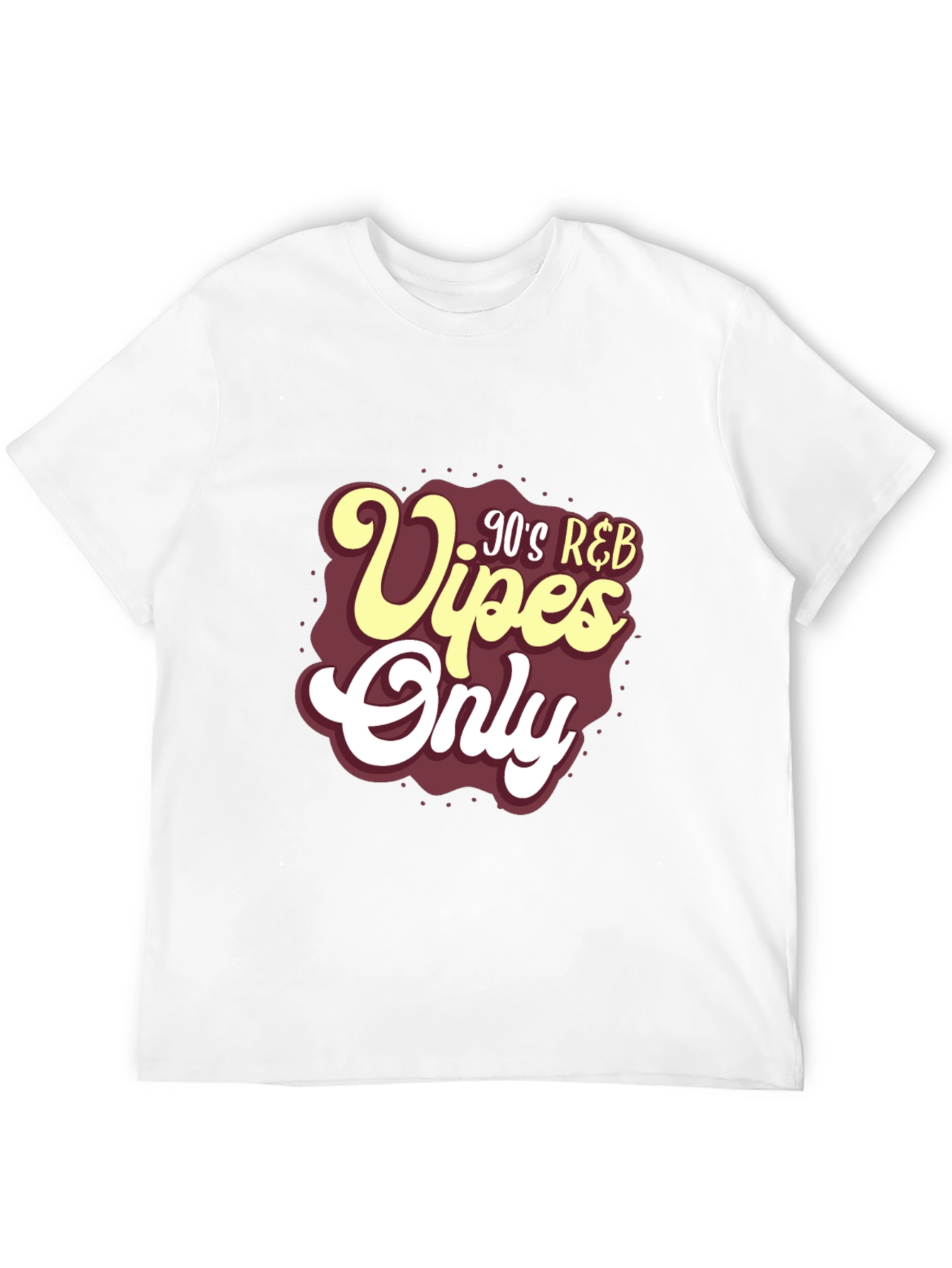 Black 90's R&B Vibes Only T-Shirt view 12