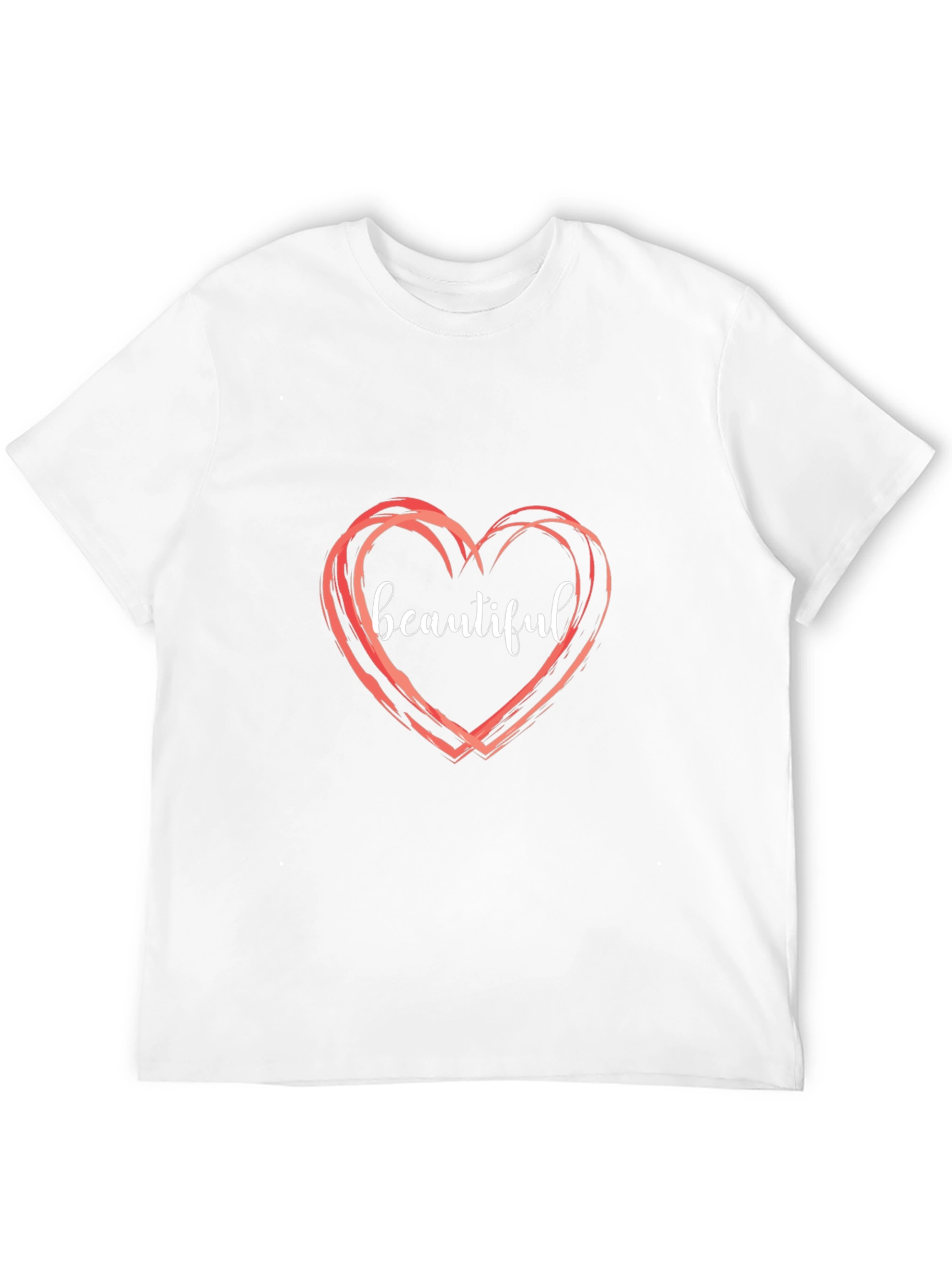 Black Beautiful Heart T-Shirt - Stylish Graphic Tee view 12