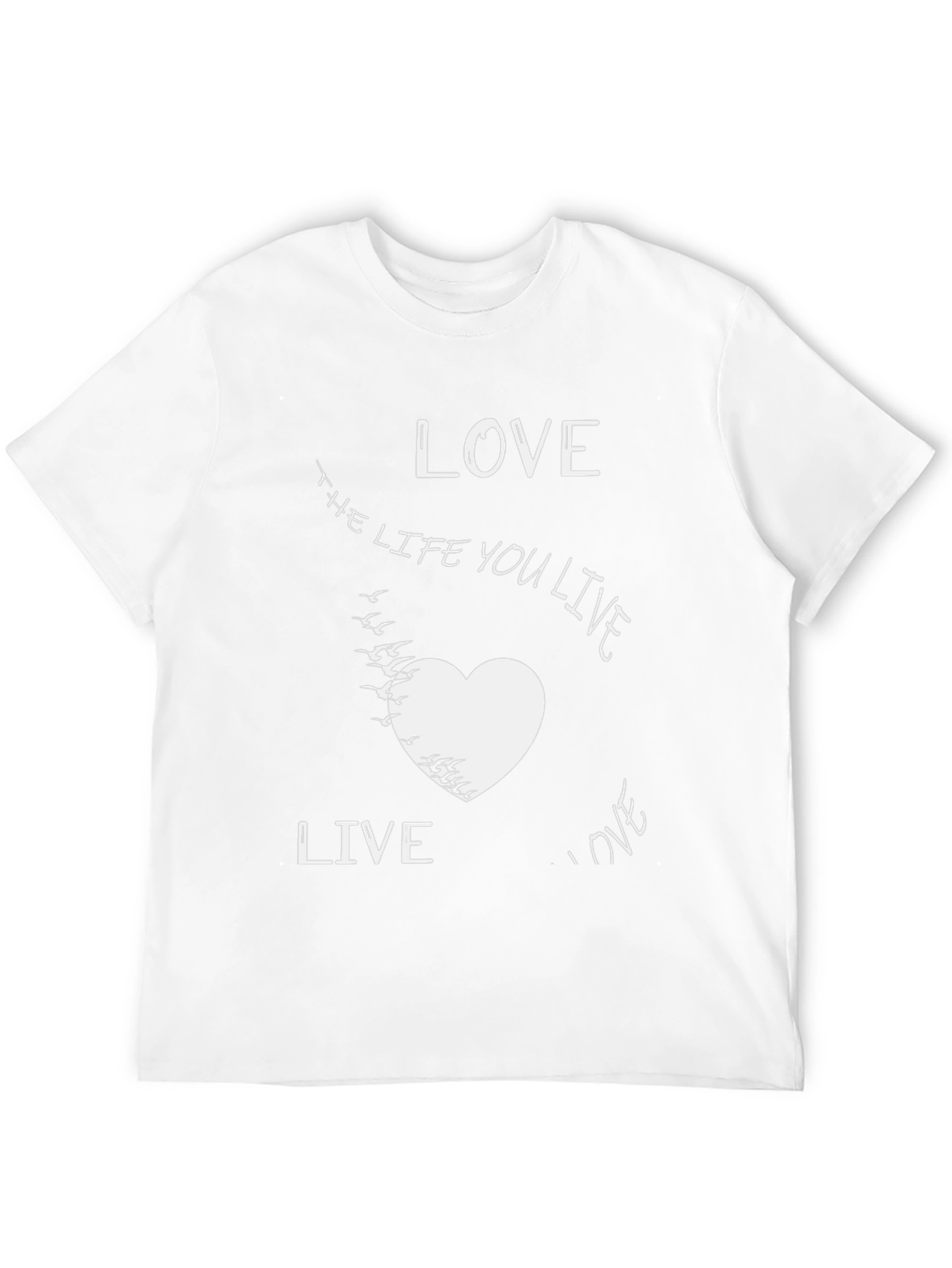 Black Love the Life You Live Graphic Tee - Black Cotton view 12