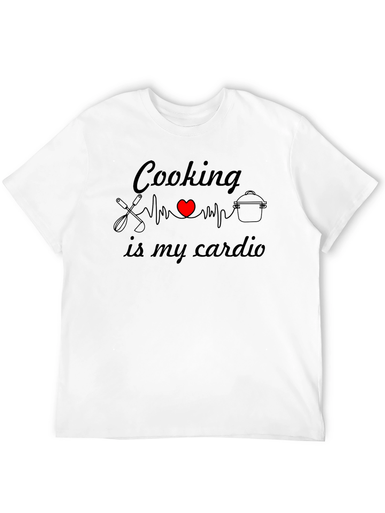 Black Cooking Is My Cardio Graphic T-Shirt view 12