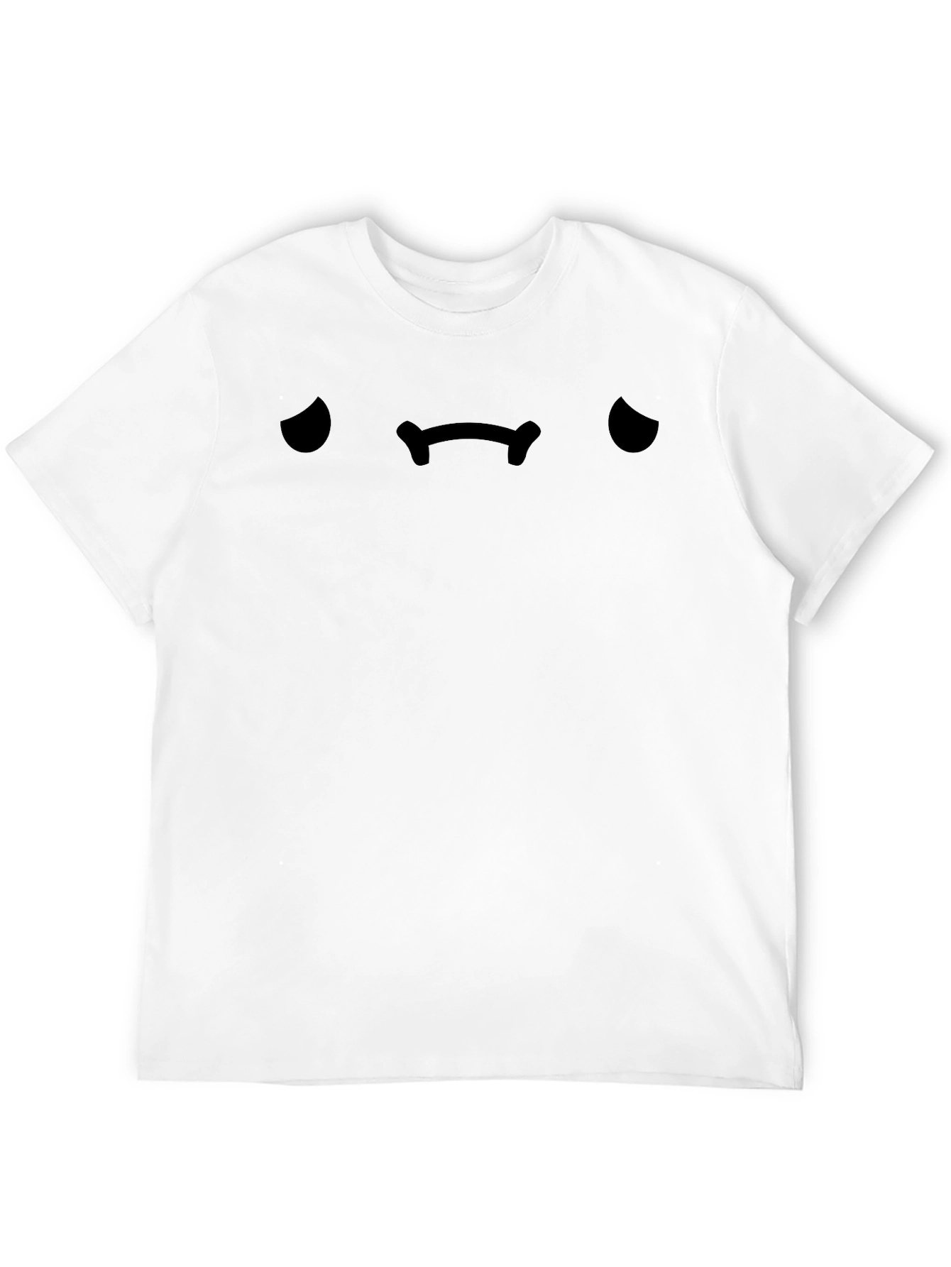 Black Sad Face Graphic Black T-Shirt view 12