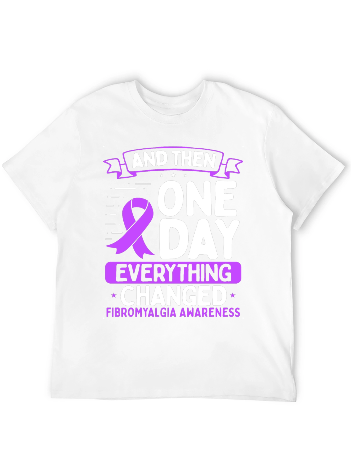 Black Fibromyalgia Awareness T-Shirt view 12