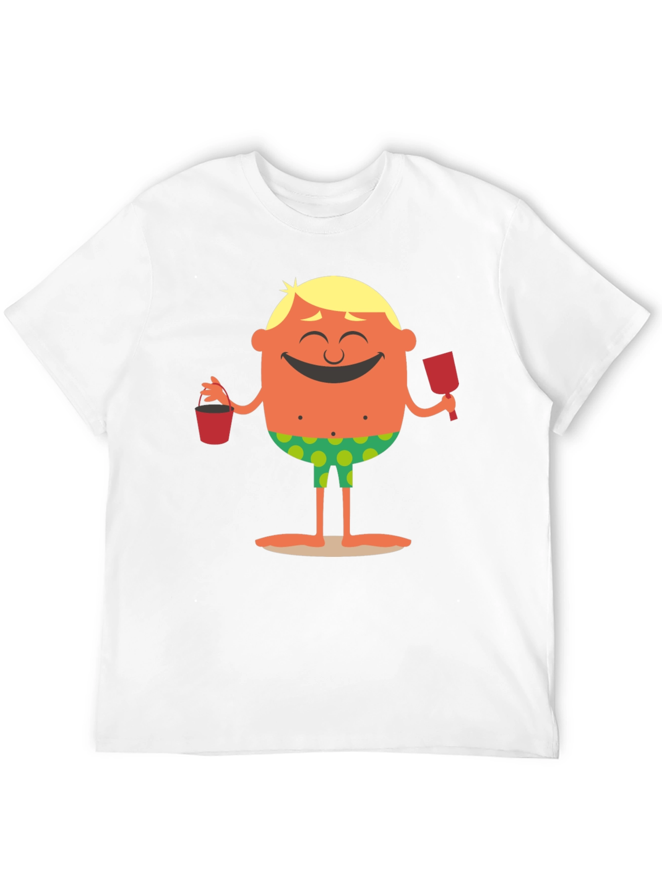 Black Cartoon Beach Dude Graphic T-Shirt view 12