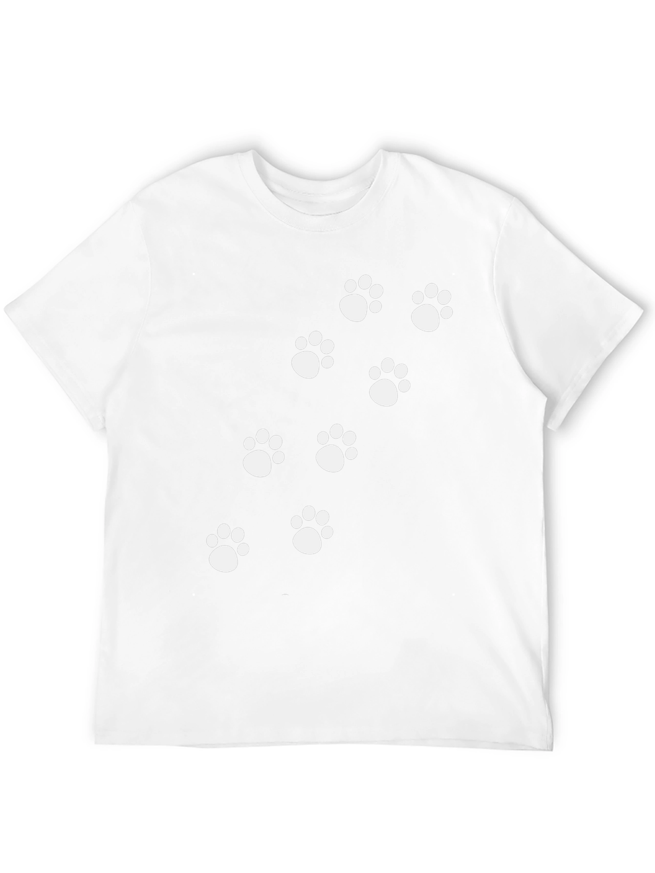Black Black Paw Print T-Shirt - Casual Style view 12