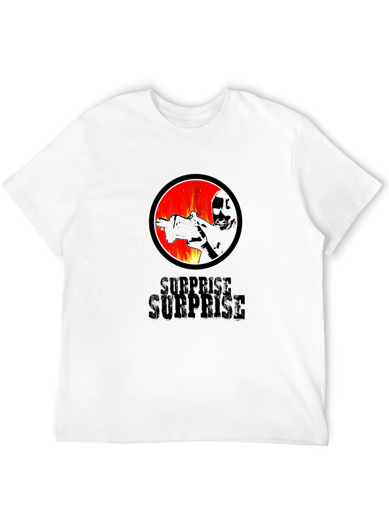 Black Surprise Graphic Tee - Black Cotton Crew Neck view 12