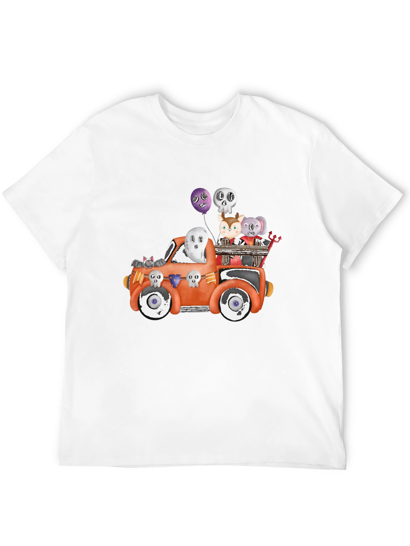 Black Halloween Animal Truck Tee view 12
