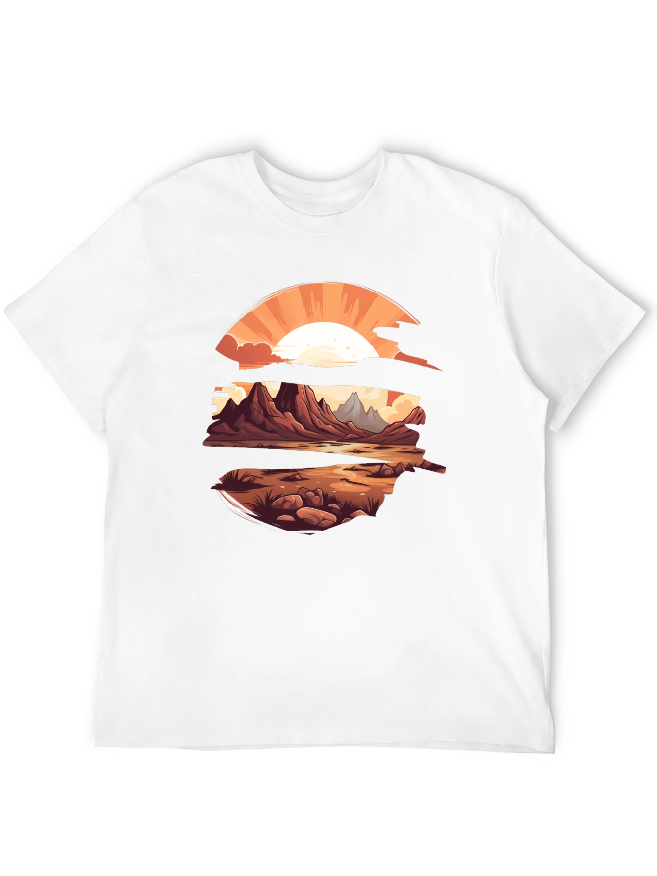 Black Sunset Landscape Graphic Tee - Stylish Comfort view 12