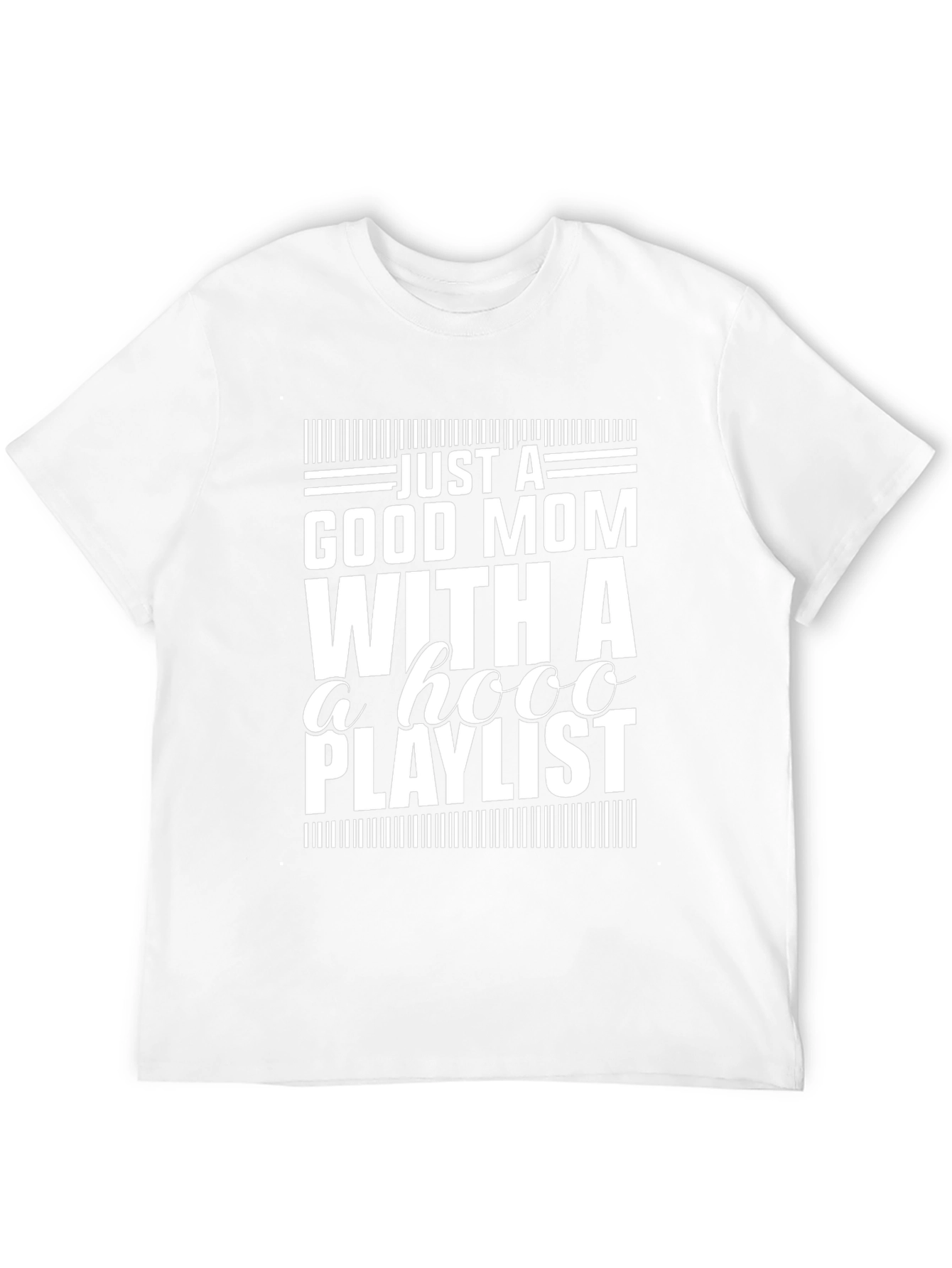Black Good Mom With a HOOO Playlist T-Shirt view 12