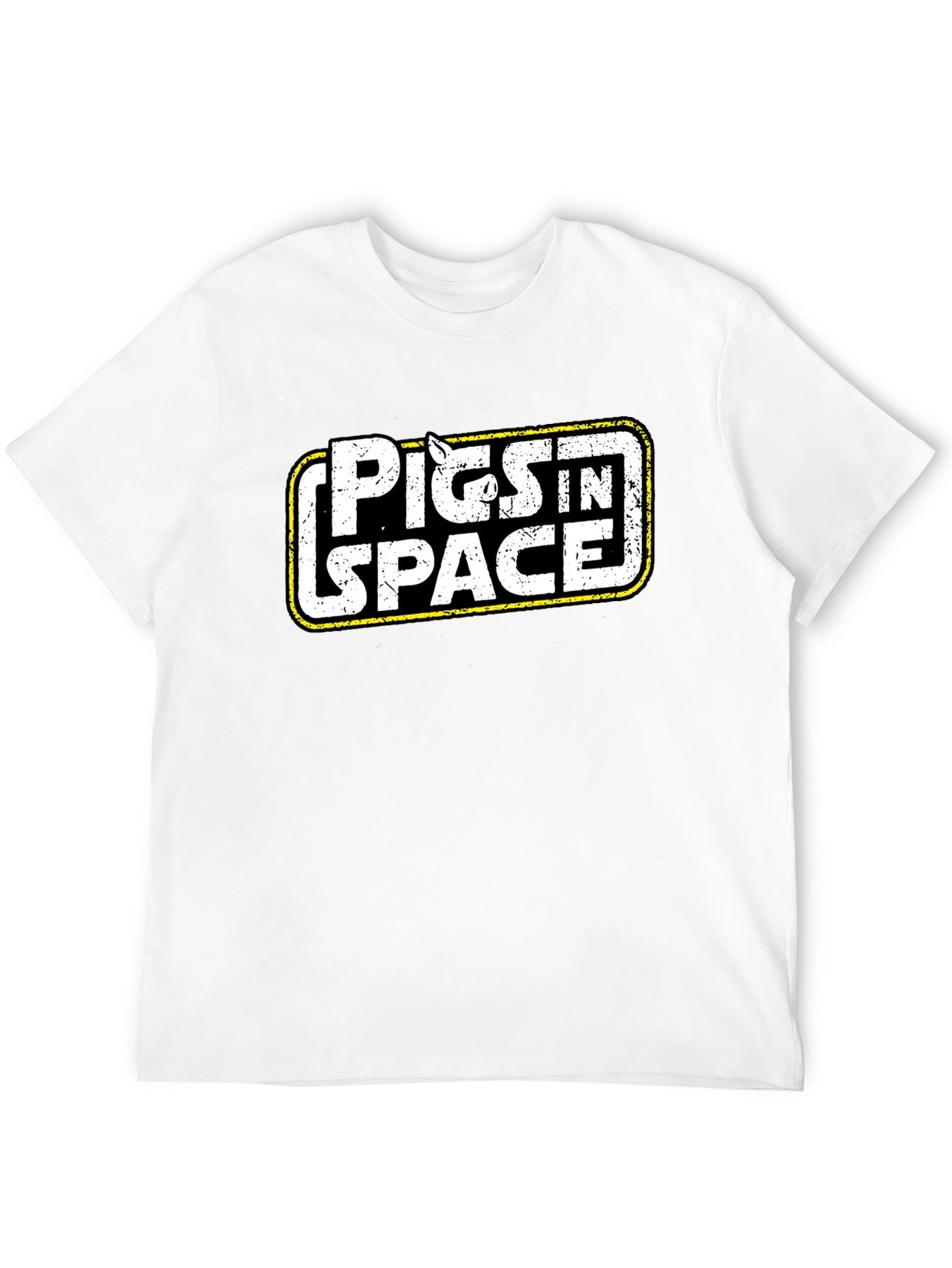 Black Pigs in Space Black Graphic Tee view 12