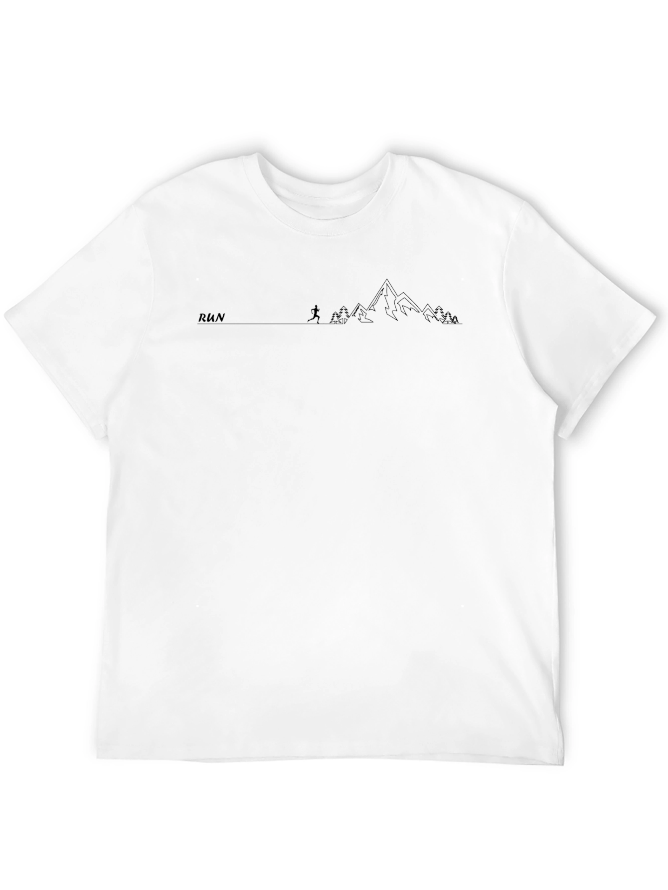 Men's Black RUN Graphic Tee - 12