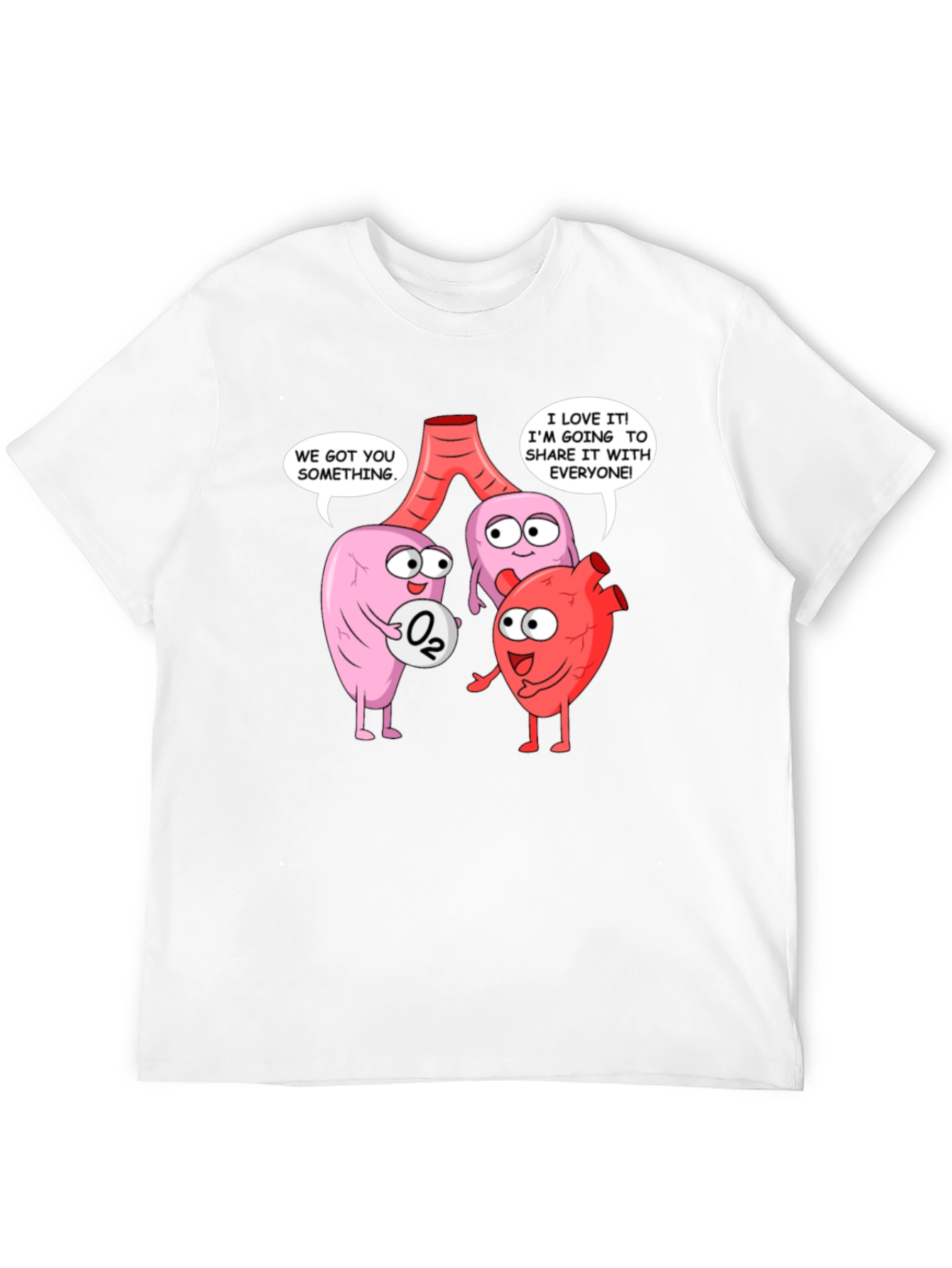 Black Anatomically Funny T-Shirt - Share the Love! view 12