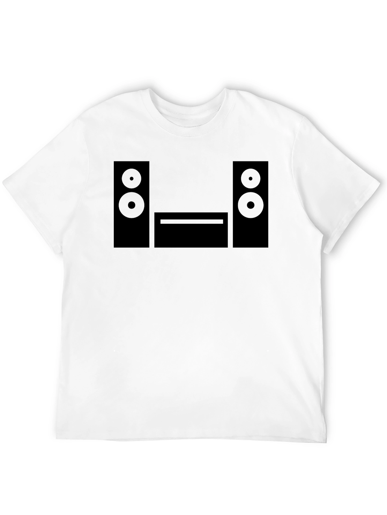 Black Retro Stereo T-Shirt - Vintage Audio Graphic Tee view 12