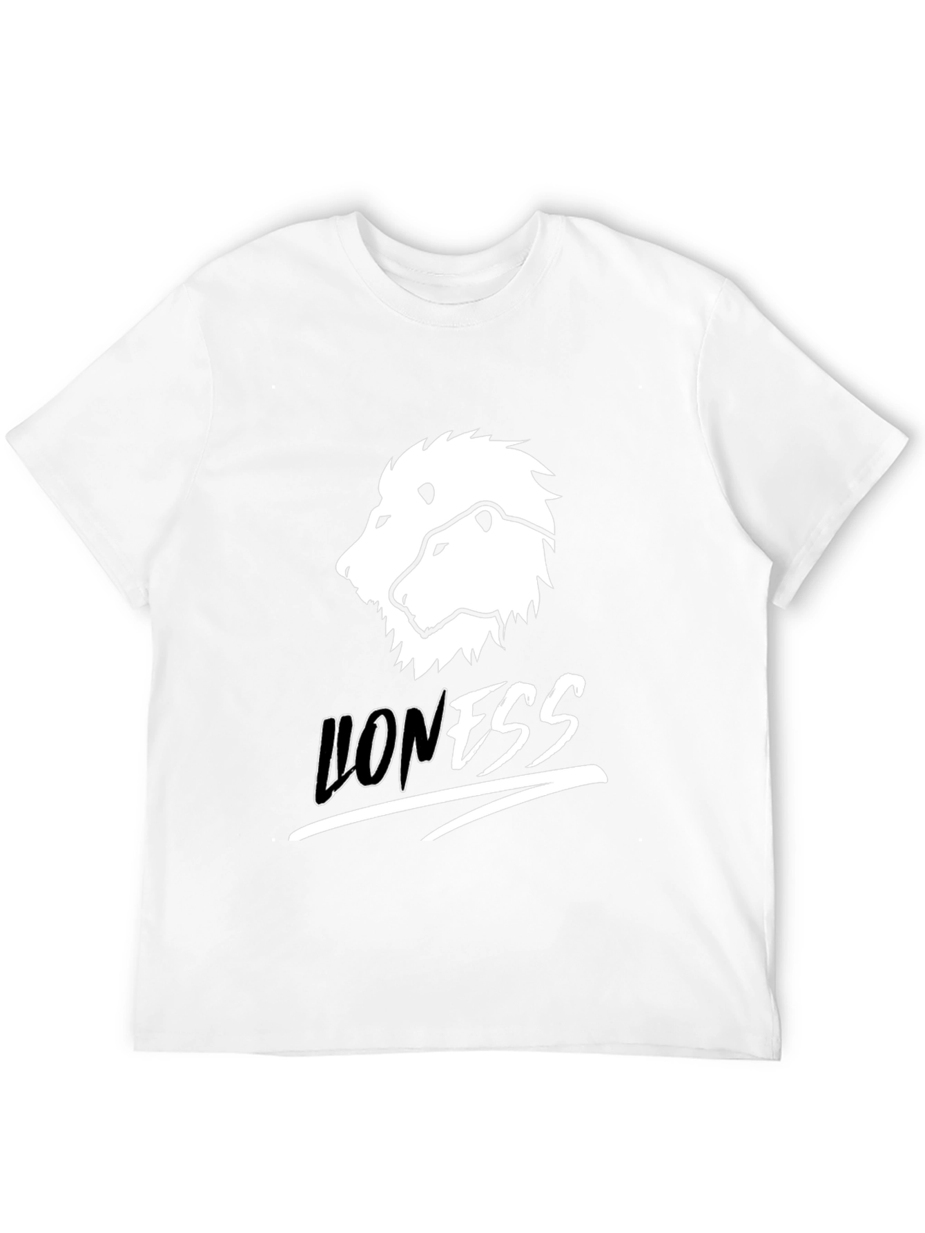 Black Lioness Graphic Print Black T-Shirt view 12