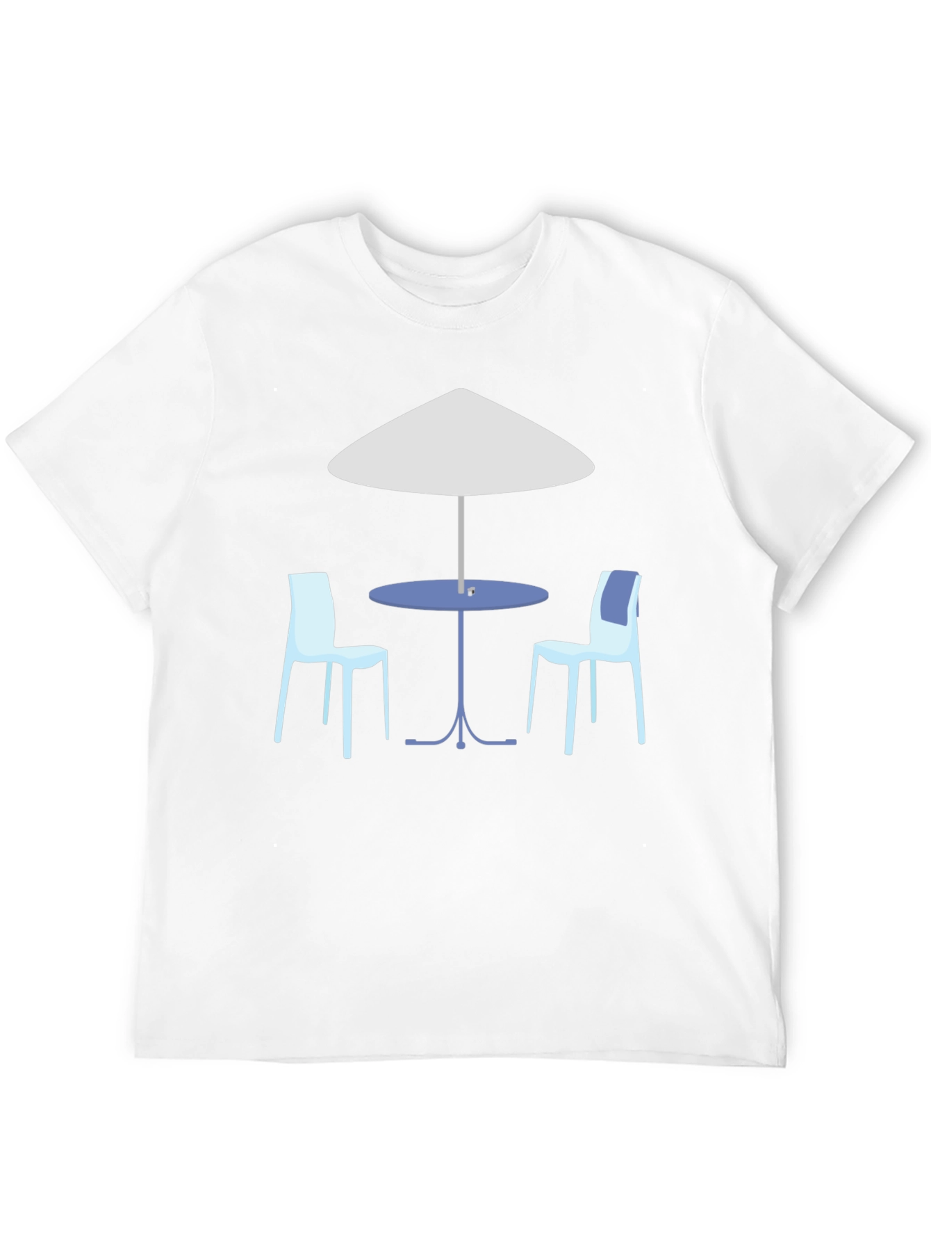 Black Cafe Scene Graphic T-Shirt view 12