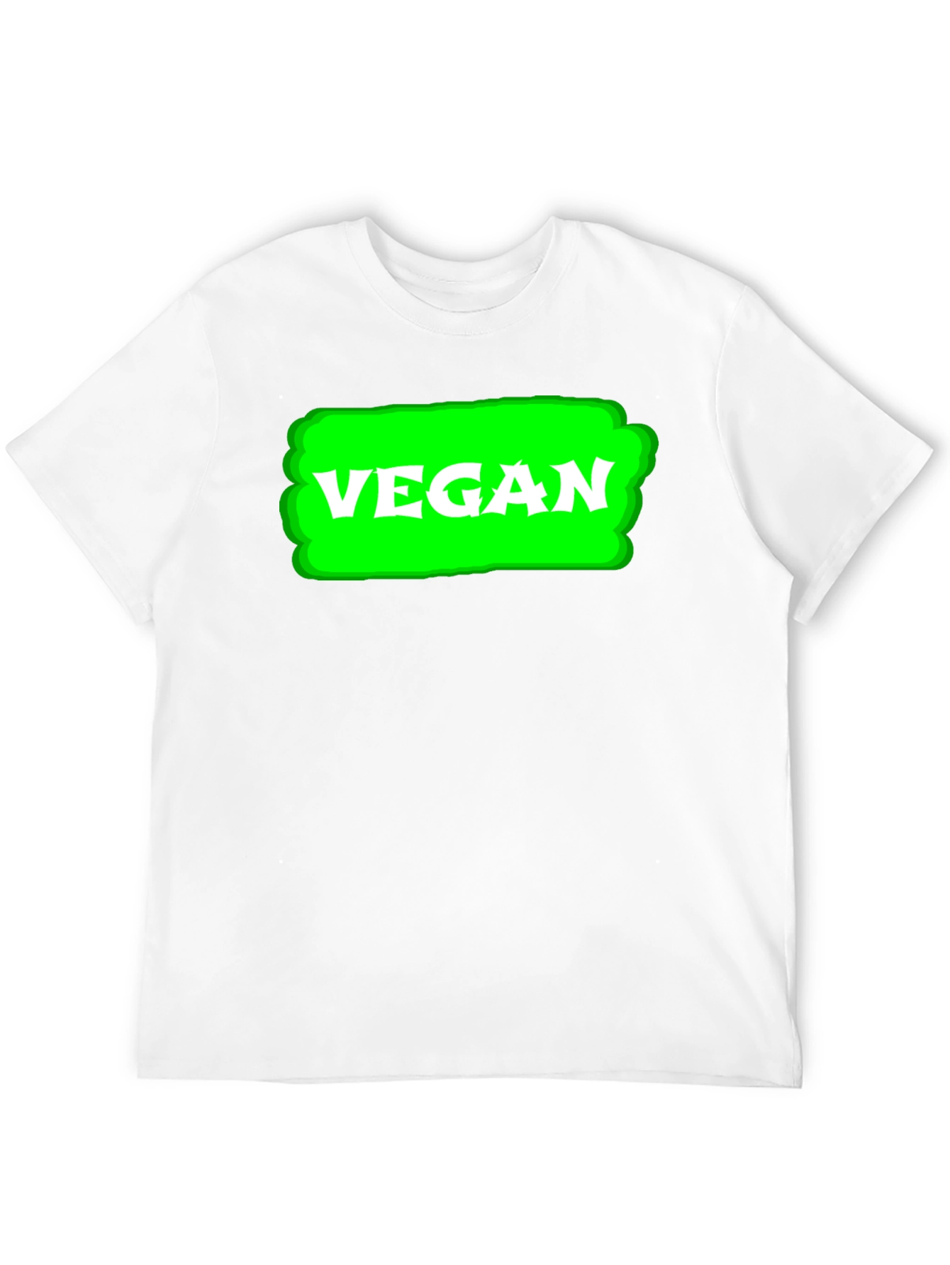 Black Vegan T-Shirt - Green Highlight view 12
