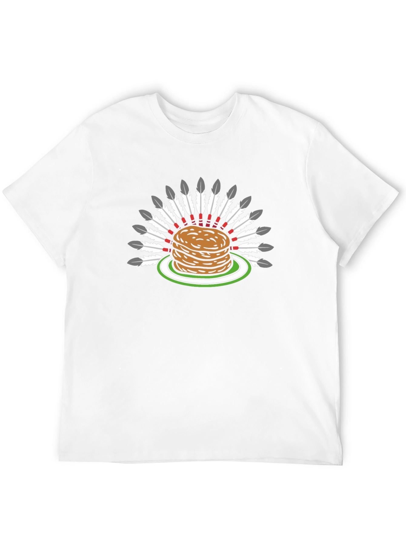 Black Pancake Headdress Funny Graphic T-Shirt view 12