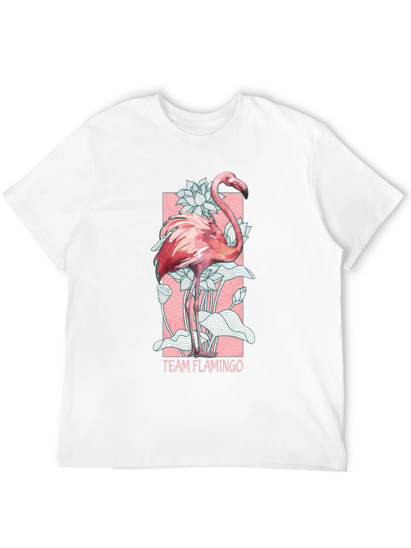 Black Team Flamingo Graphic Tee - Black Cotton Blend view 12