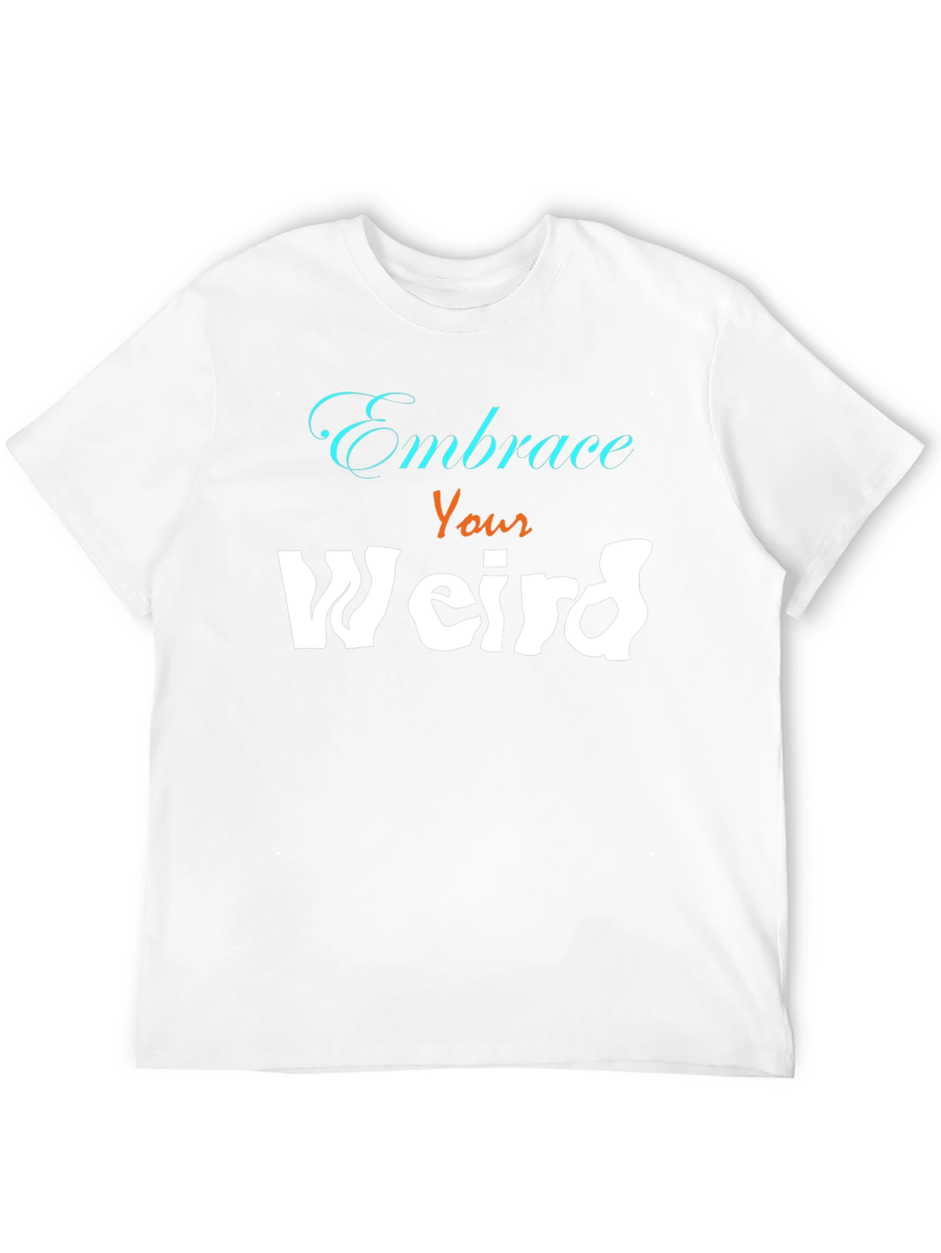 Black Embrace Your Weird Graphic Tee - Unisex Cotton Blend view 12