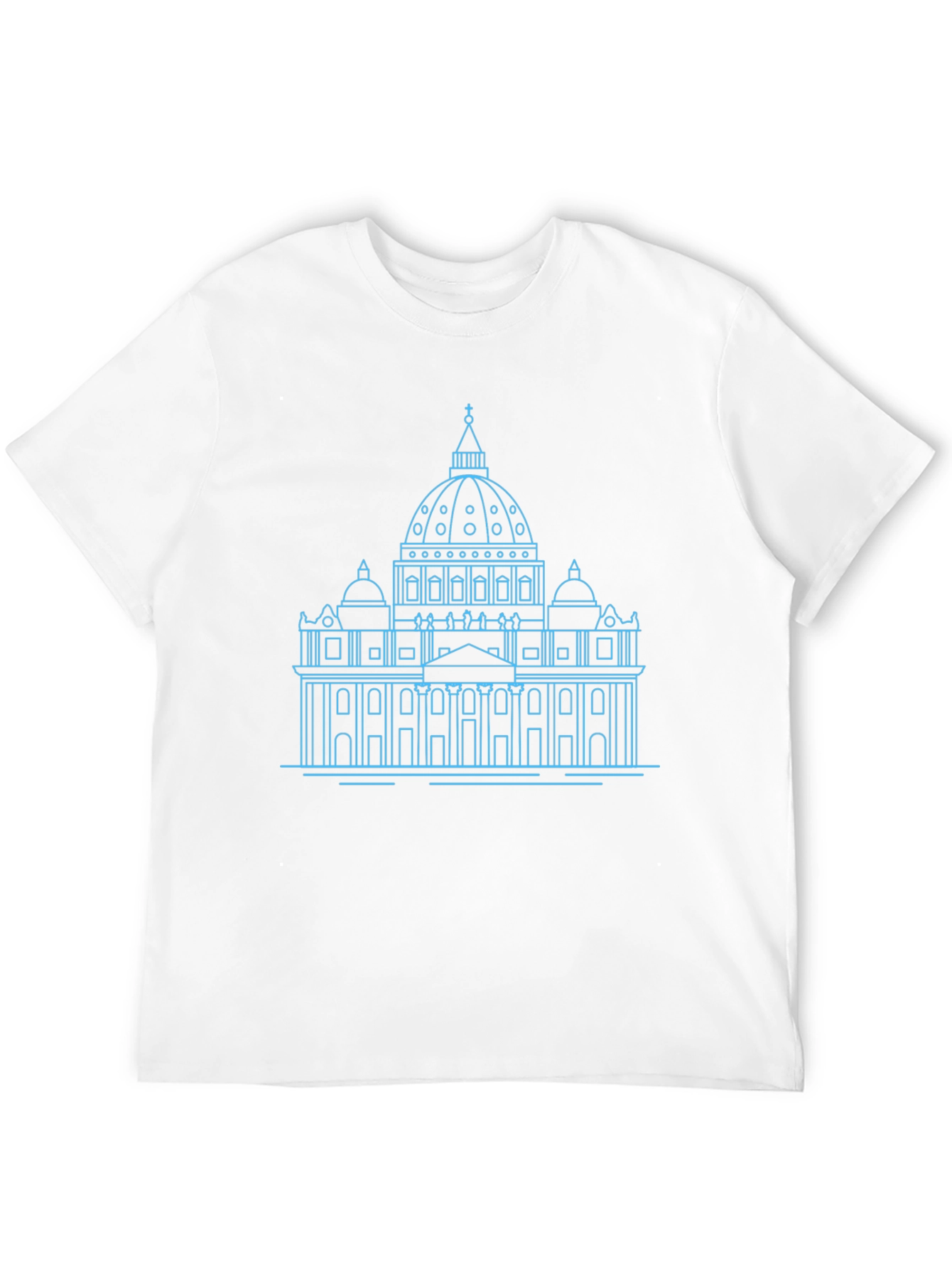 Black St. Peter's Basilica Line Art Tee view 12
