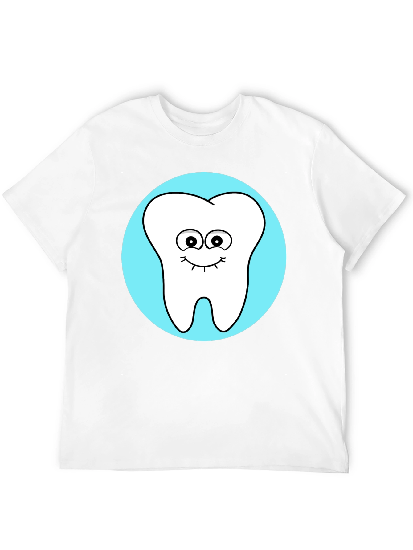 Black Cute Tooth Graphic Tee - Fun Dentist Shirt view 12