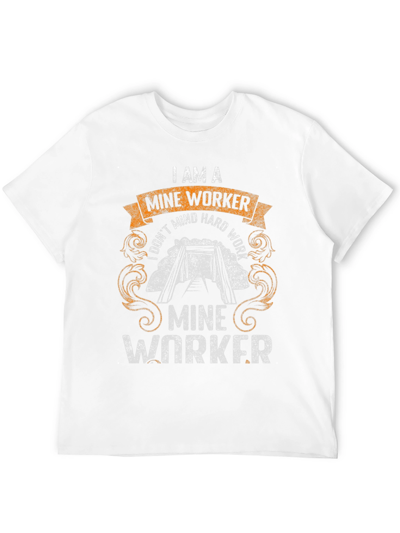 Black I Am A Mine Worker Graphic T-Shirt - Hard Work Apparel view 12
