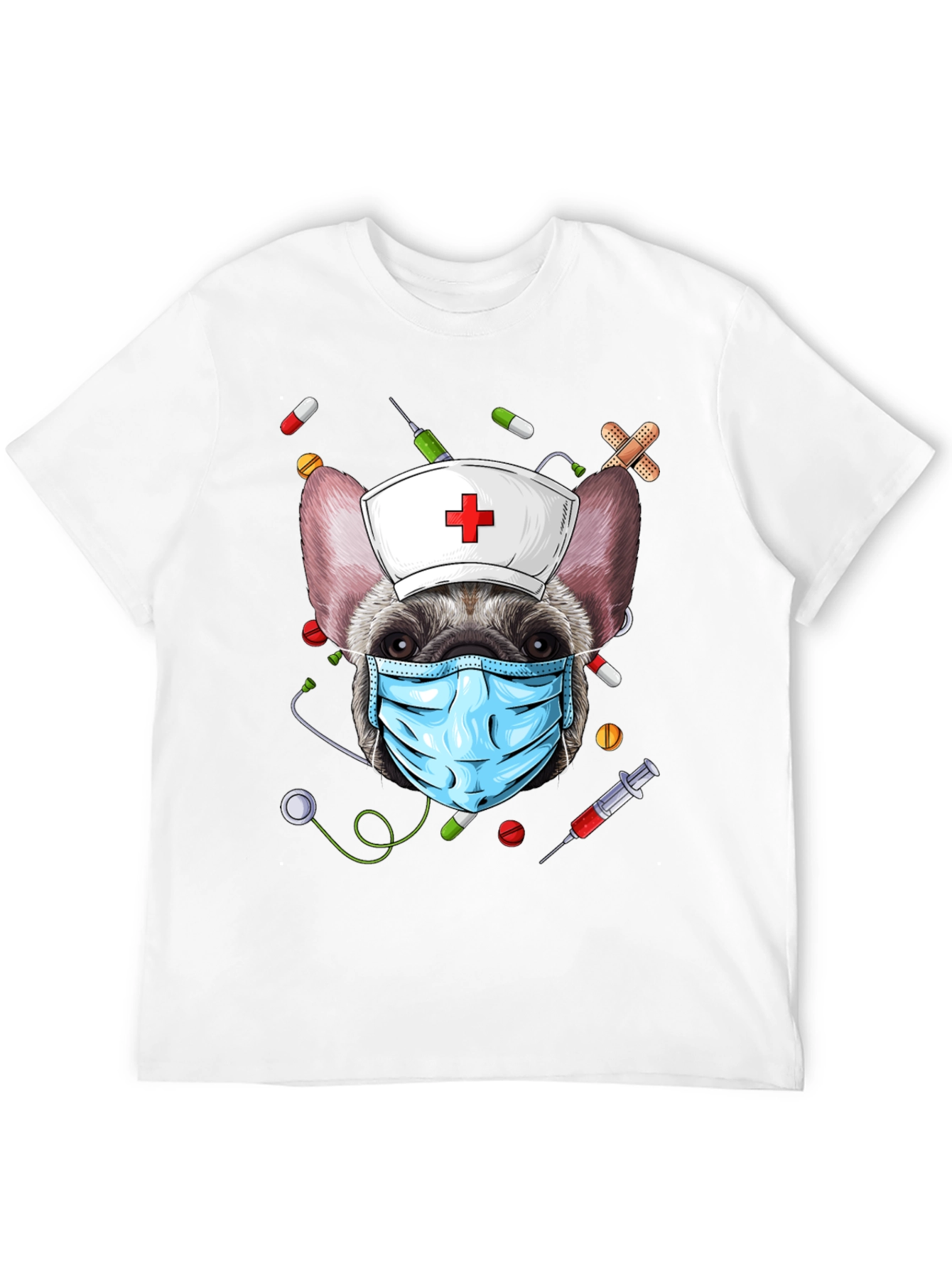 Black Nurse Dog Graphic T-Shirt view 12