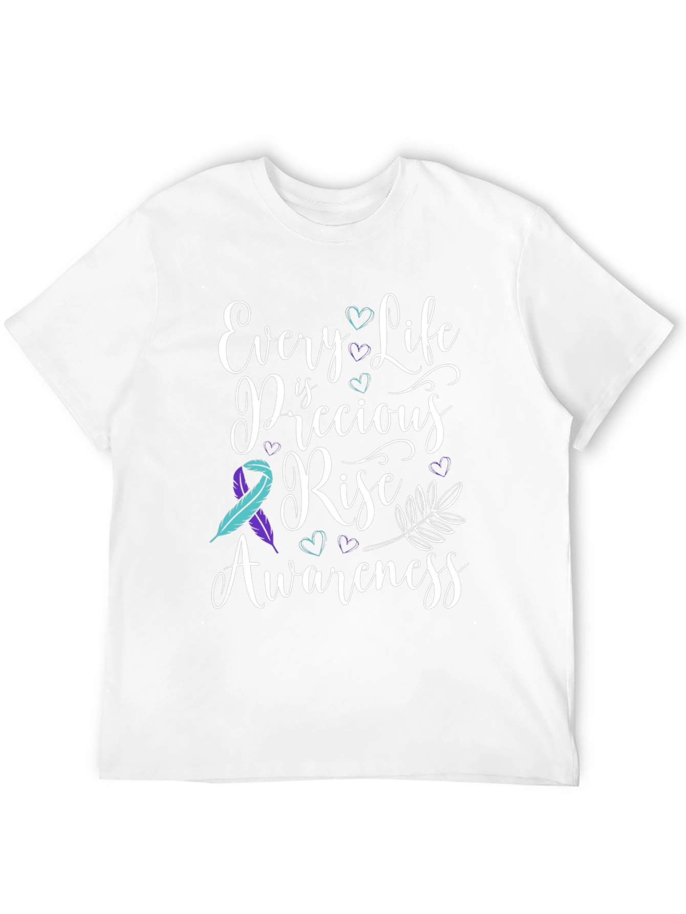 Black Every Life is Precious Tee: Suicide Awareness Shirt view 12