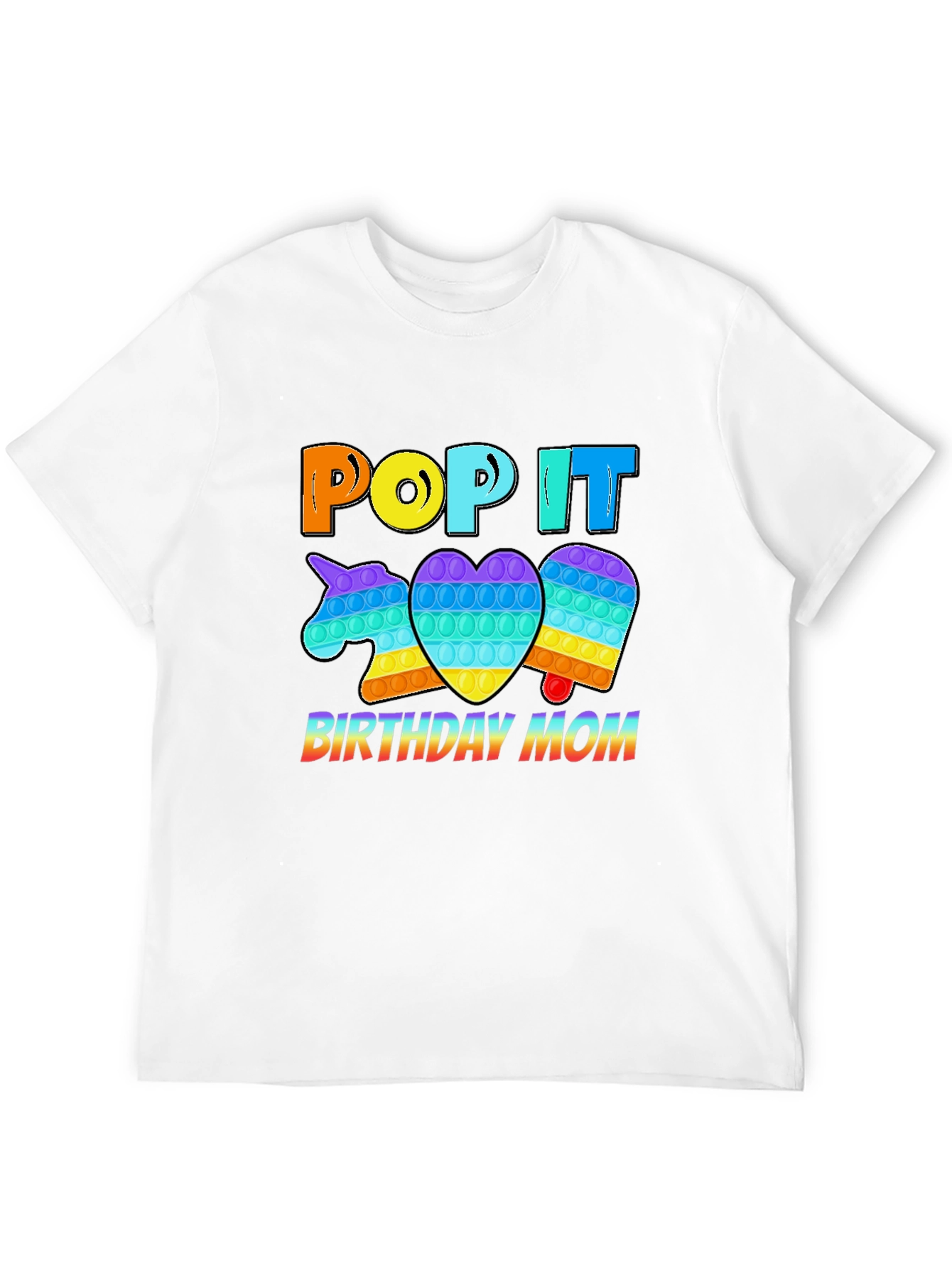 Black Pop It Birthday Mom T-Shirt view 12