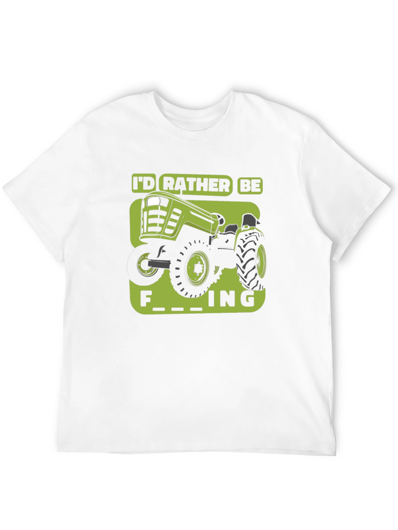 Black Funny Tractor T-Shirt - I'd Rather Be Farming view 12