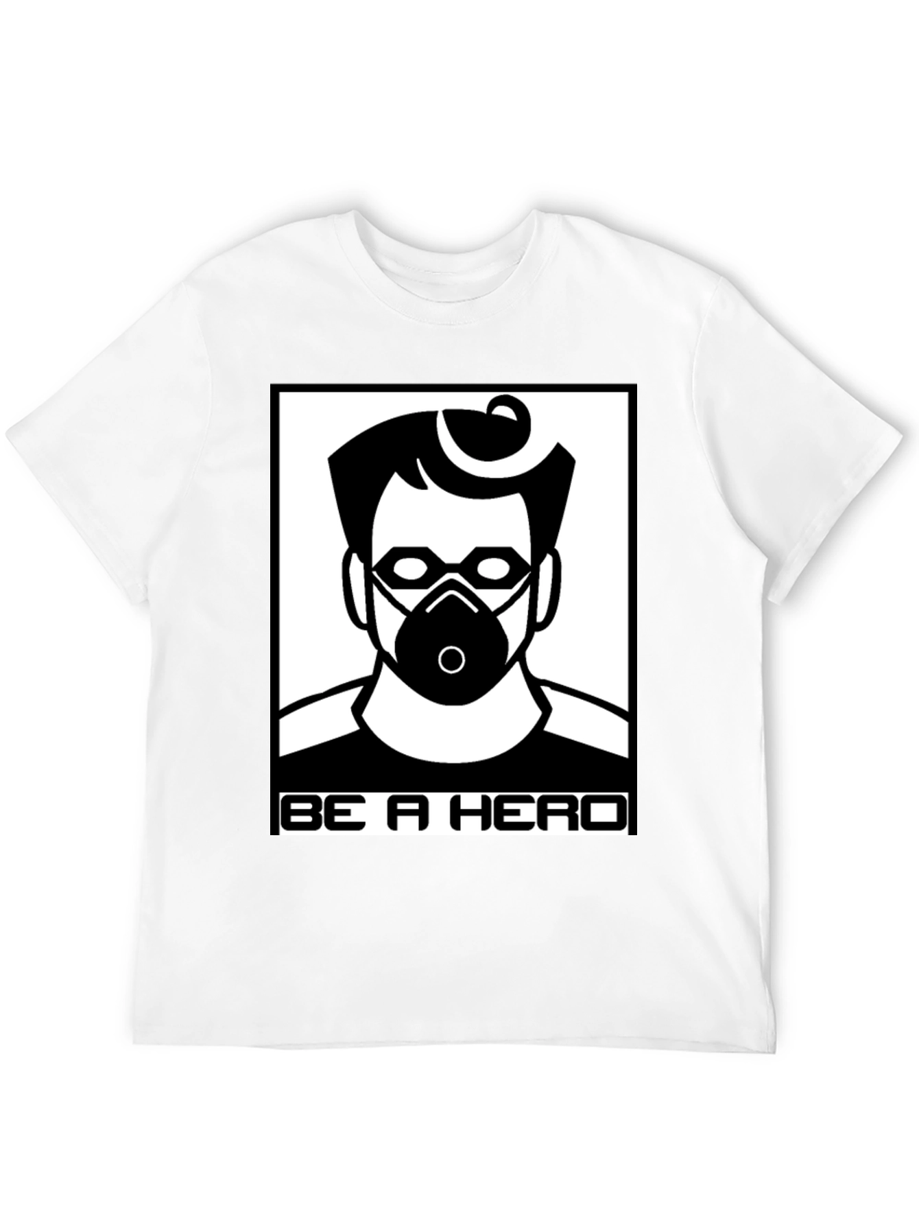 Black Be A Hero T-Shirt - Masked Hero view 12