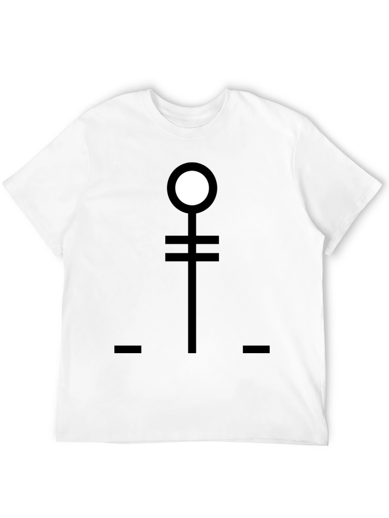 Black Symbolic Graphic Print Men's Black T-Shirt view 12