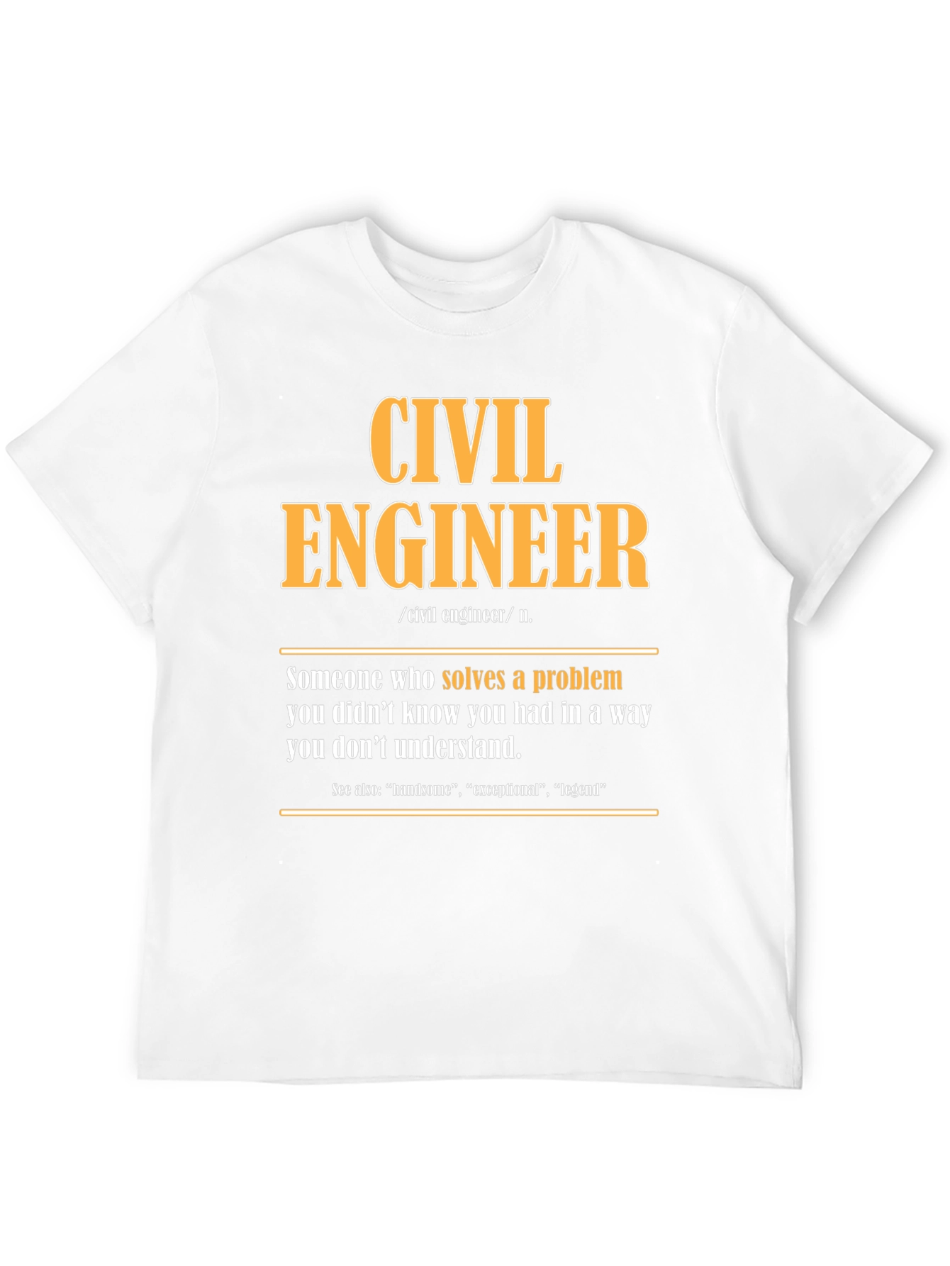 Black Civil Engineer Definition T-Shirt view 12