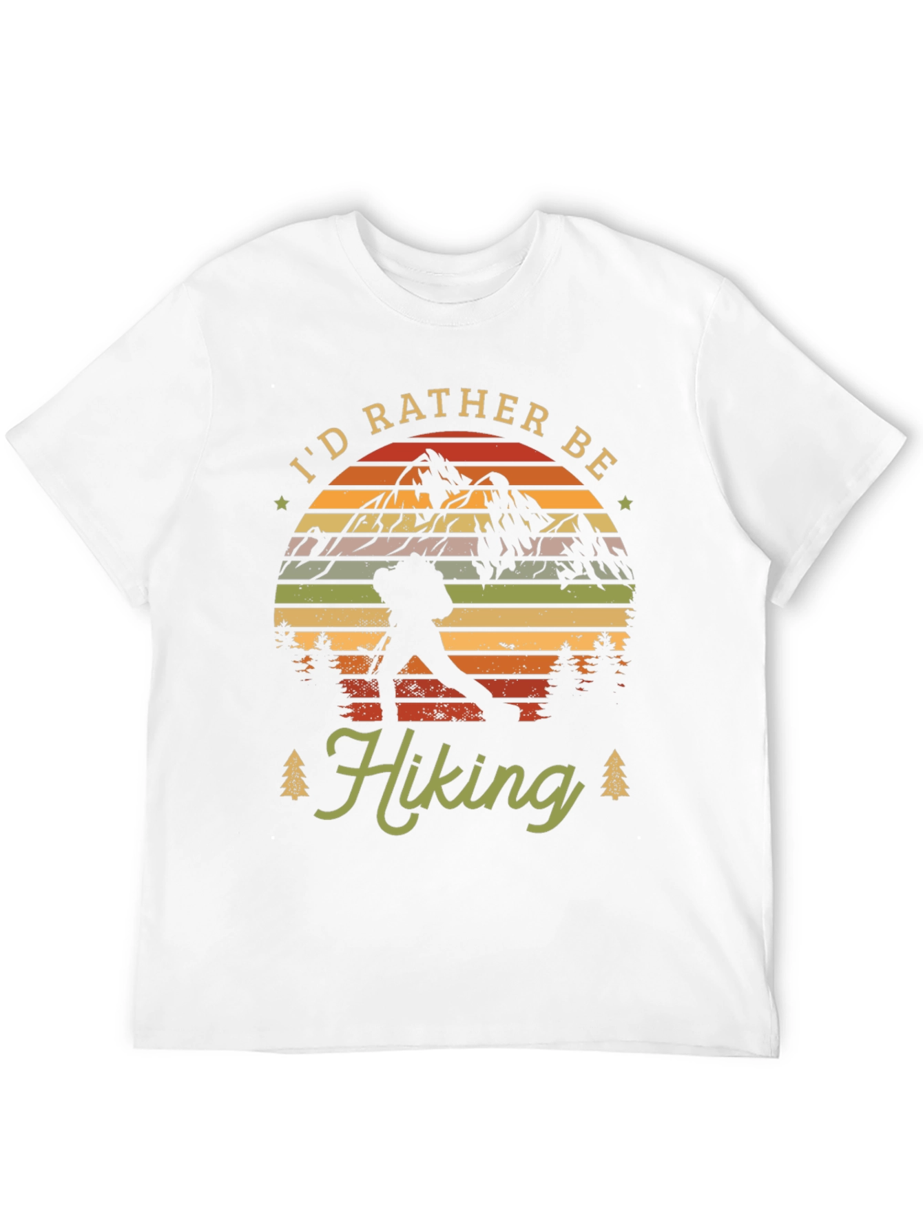 Black I'd Rather Be Hiking Graphic Tee view 12